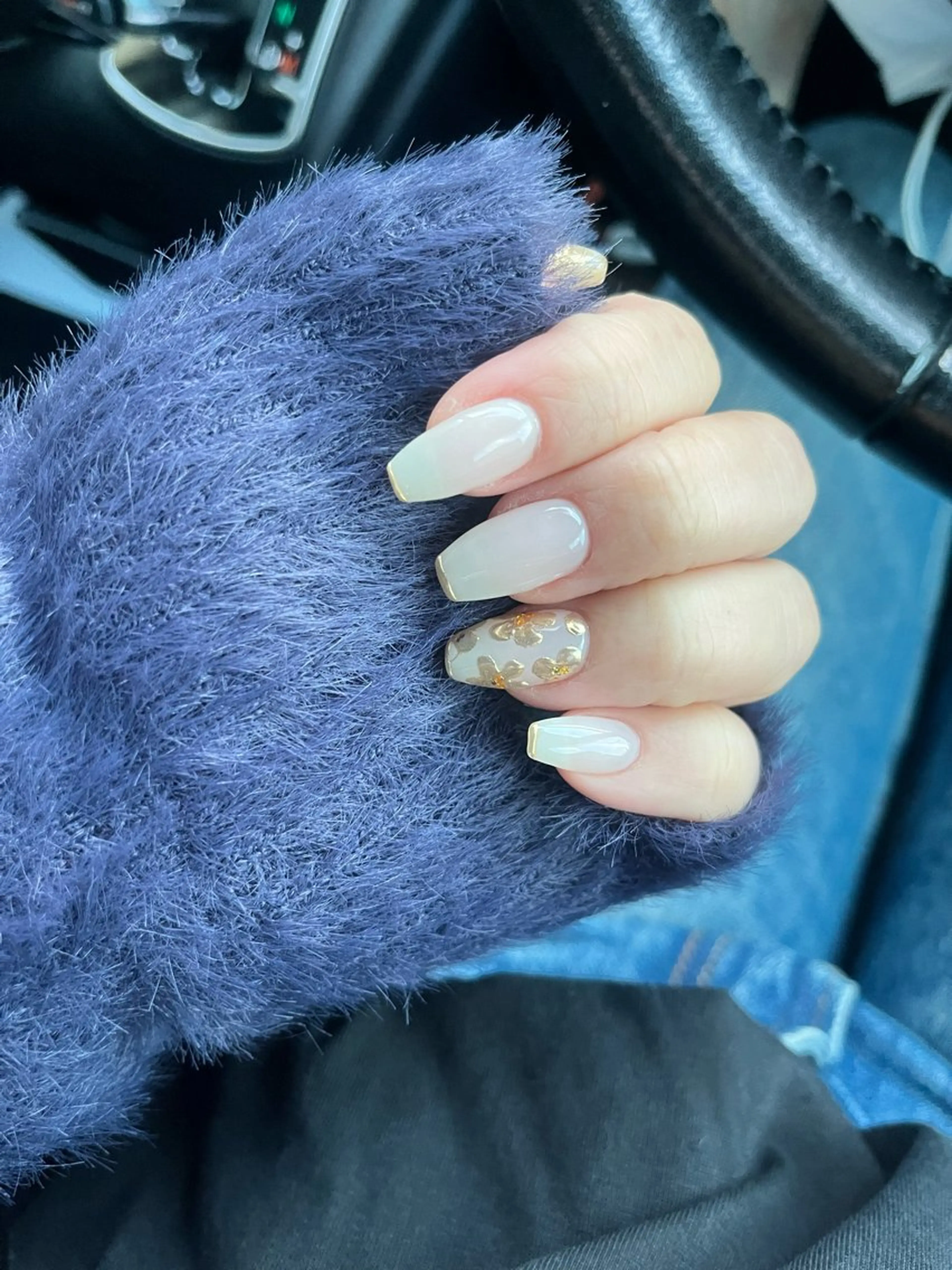 ネイル アートネイル フレンチネイル ミラーネイル ホワイト ハンドネイル ballie／小野原 なつみのネイルデザイン