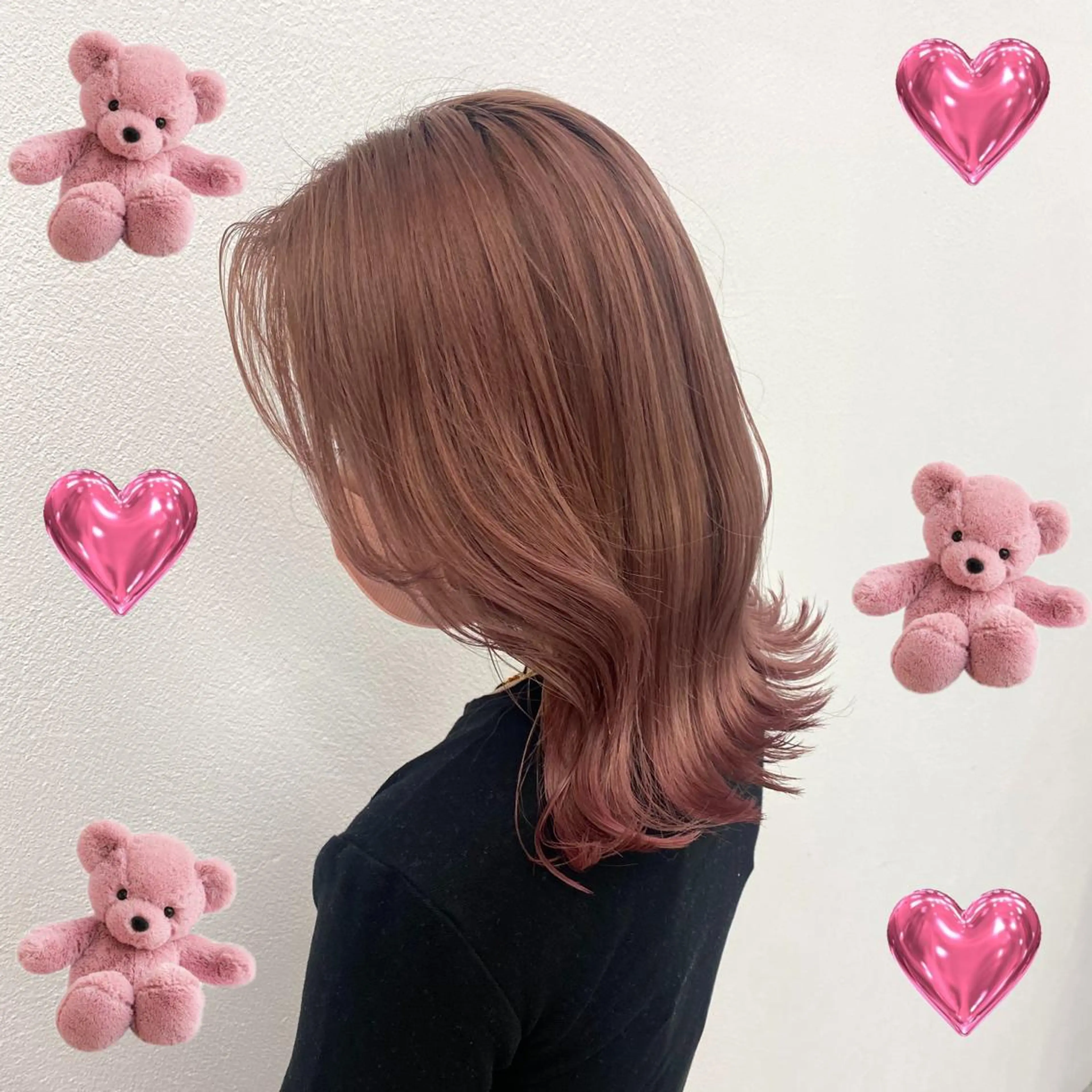 ミディアム カラー ヘアカラー 韓国ヘア特化 💟 ララア 💟のヘアスタイル