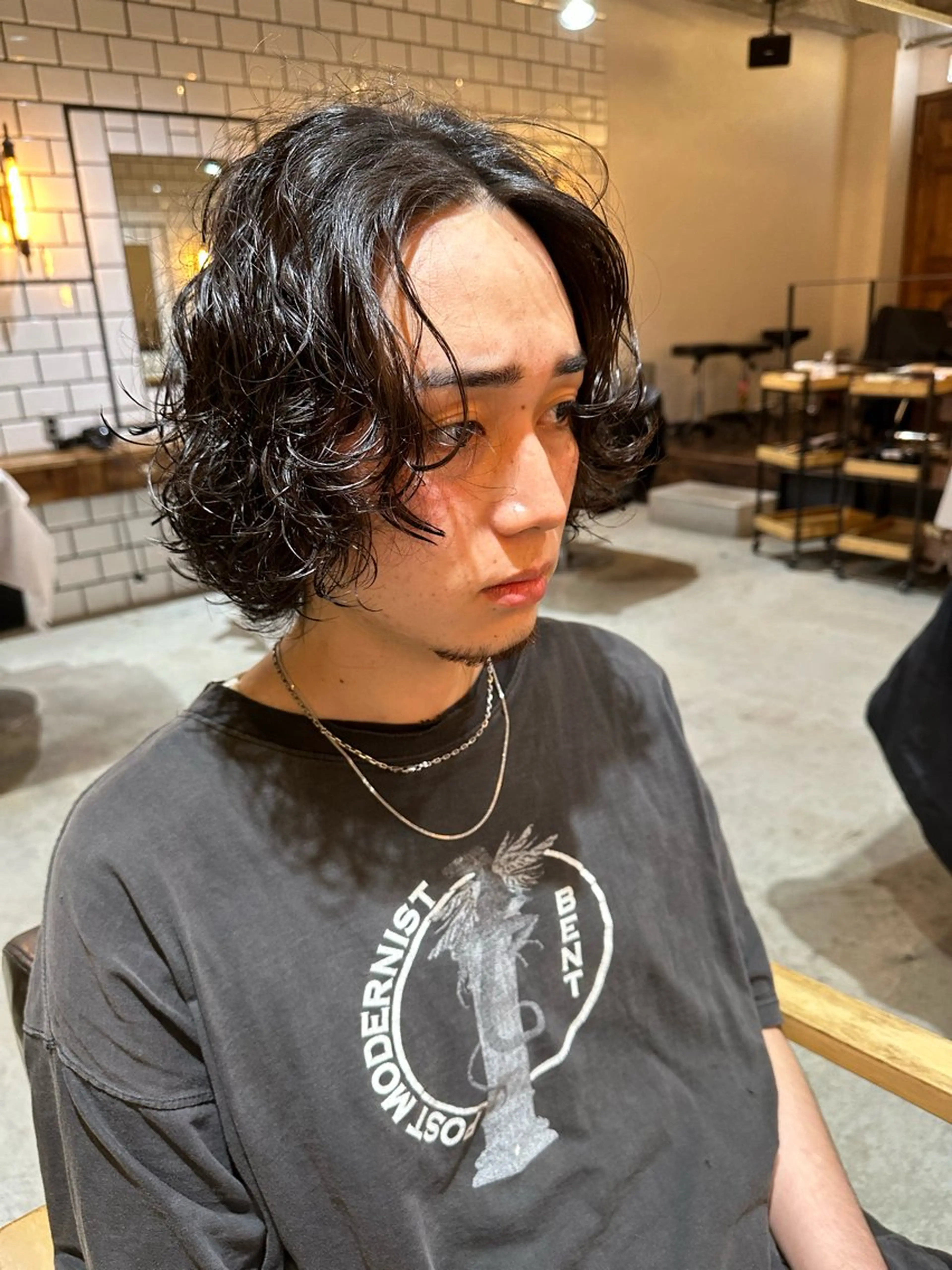 ミディアム パーマ メンズ SALOWIN栄3丁目店所属・俵 知広のヘアスタイル