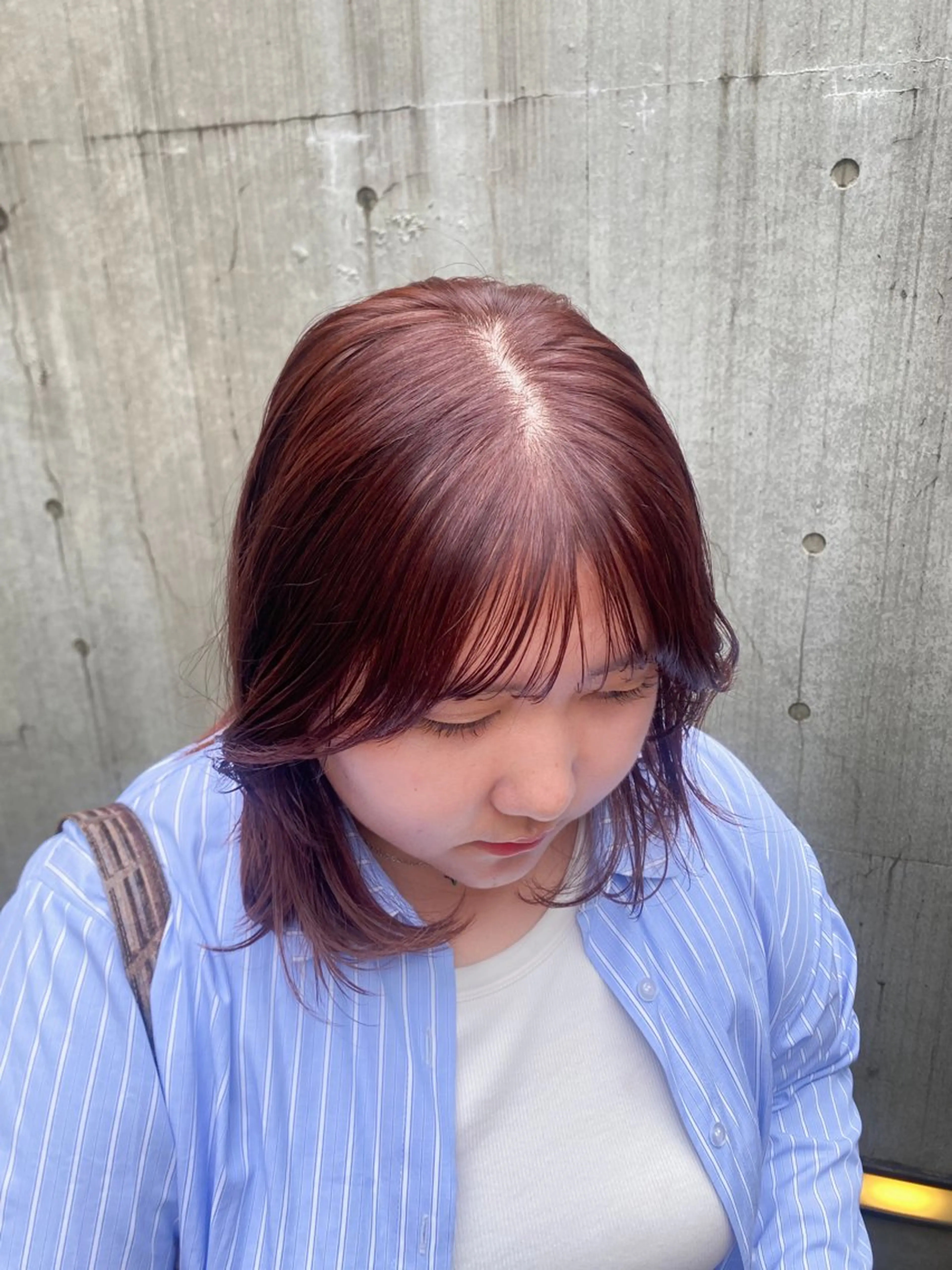 ミディアム カラー ブリーチ ブリーチなしカラー ピンクカラー 似合わせカット カット ヘアカラー トリートメント shiori/暖色/ レイヤー/似合わせのヘアスタイル