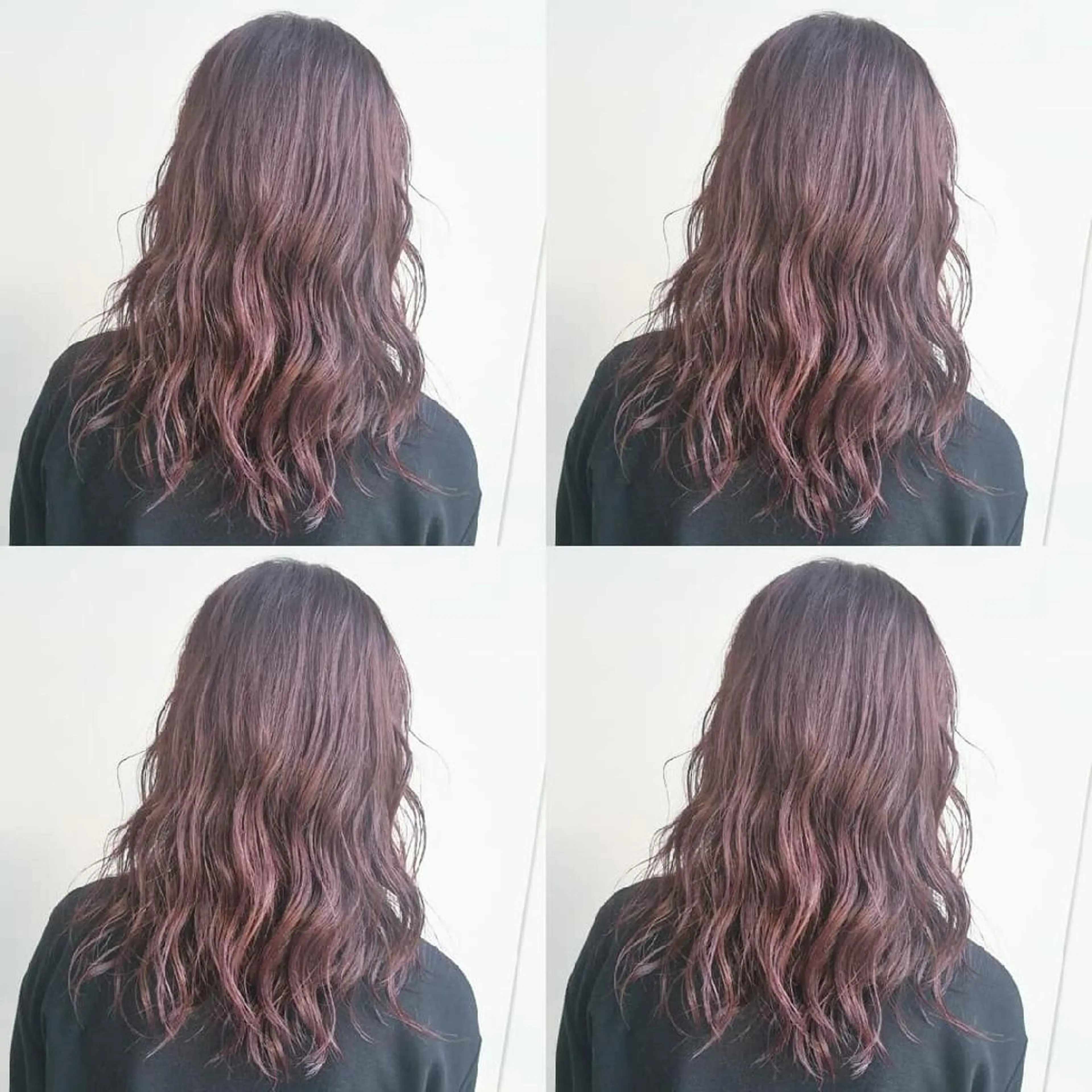 ミディアム カラー ボルドーカラー ピンクカラー iplus✴ まつげ、眉毛、耳つぼのマツエク・マツパデザイン