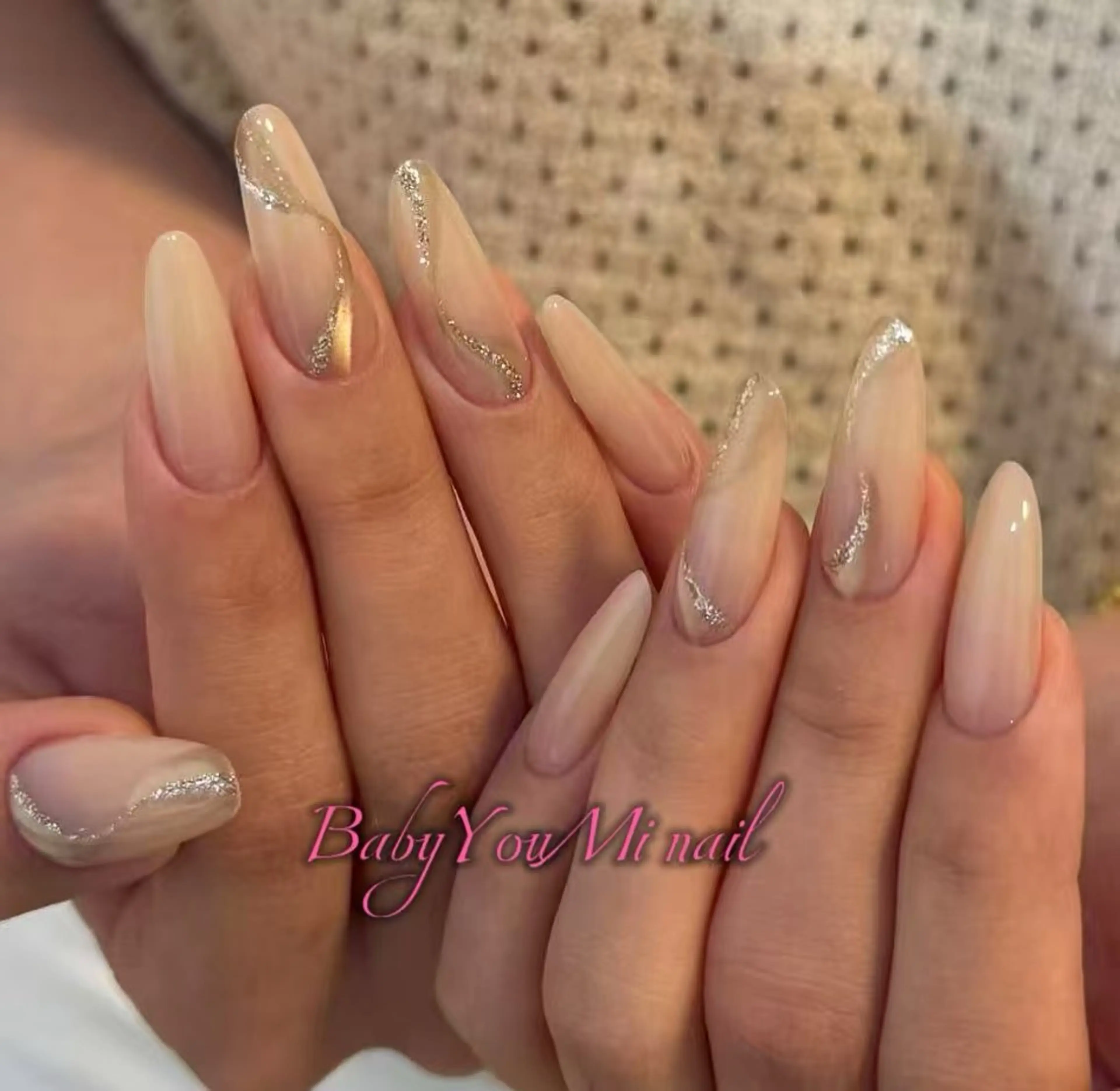 ネイル オーロラネイル 成人式 フットネイル フレンチネイル ジェルネイル ハンドネイル BabyYouMi nailのネイルデザイン