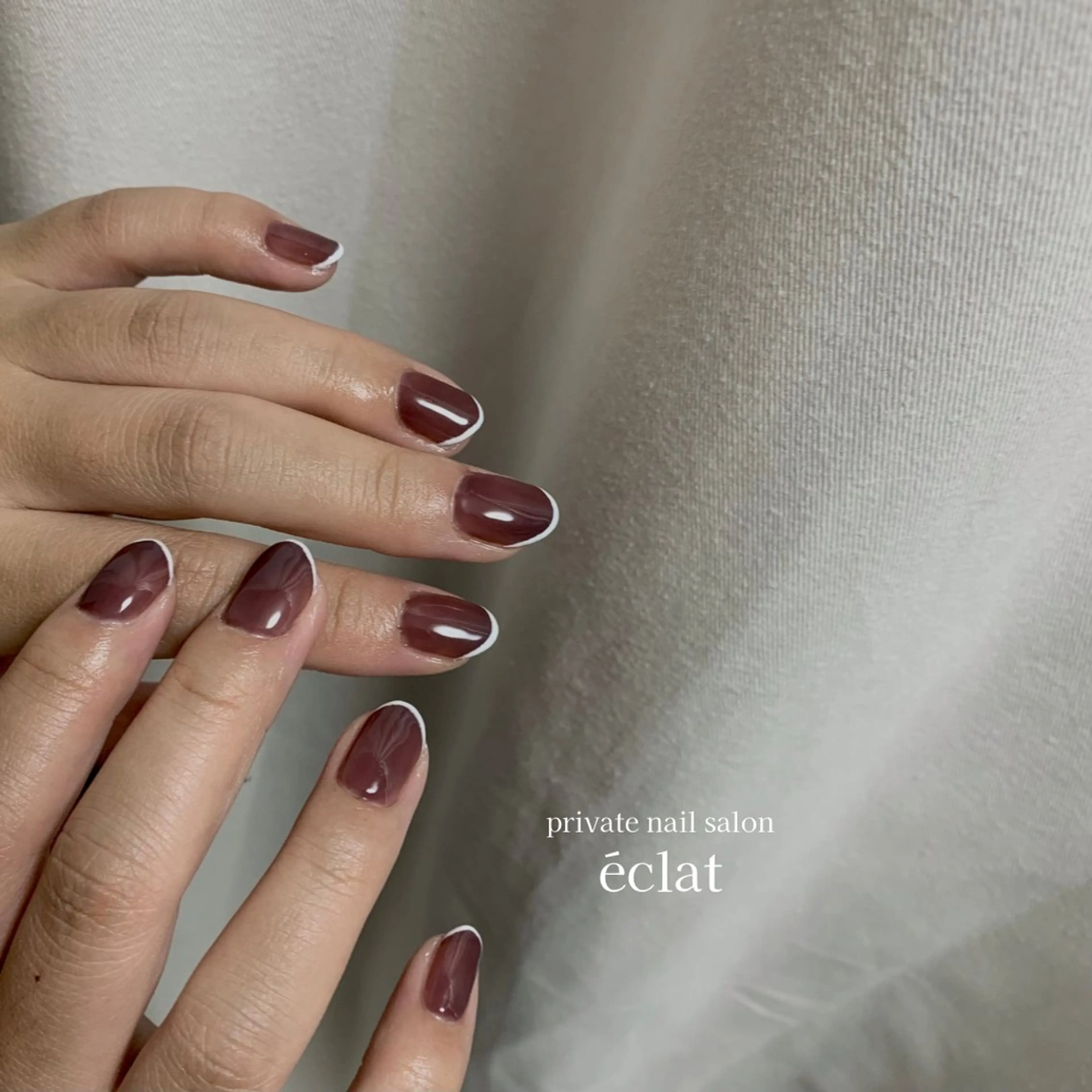 ネイル フレンチネイル ピンク nailsalon éclatのネイルデザイン