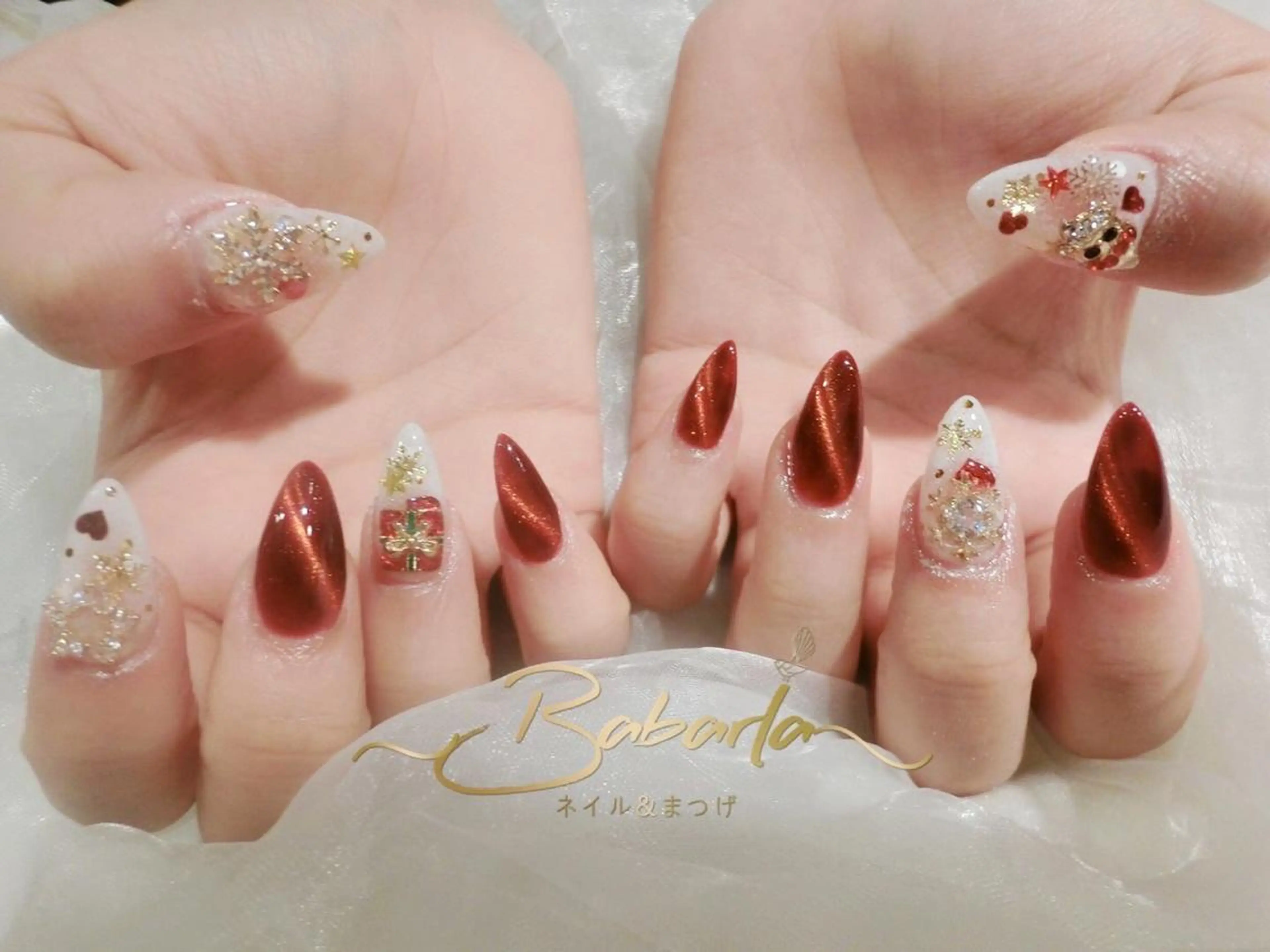 ネイル 冬ネイル クリスマス Babarla Nailのネイルデザイン