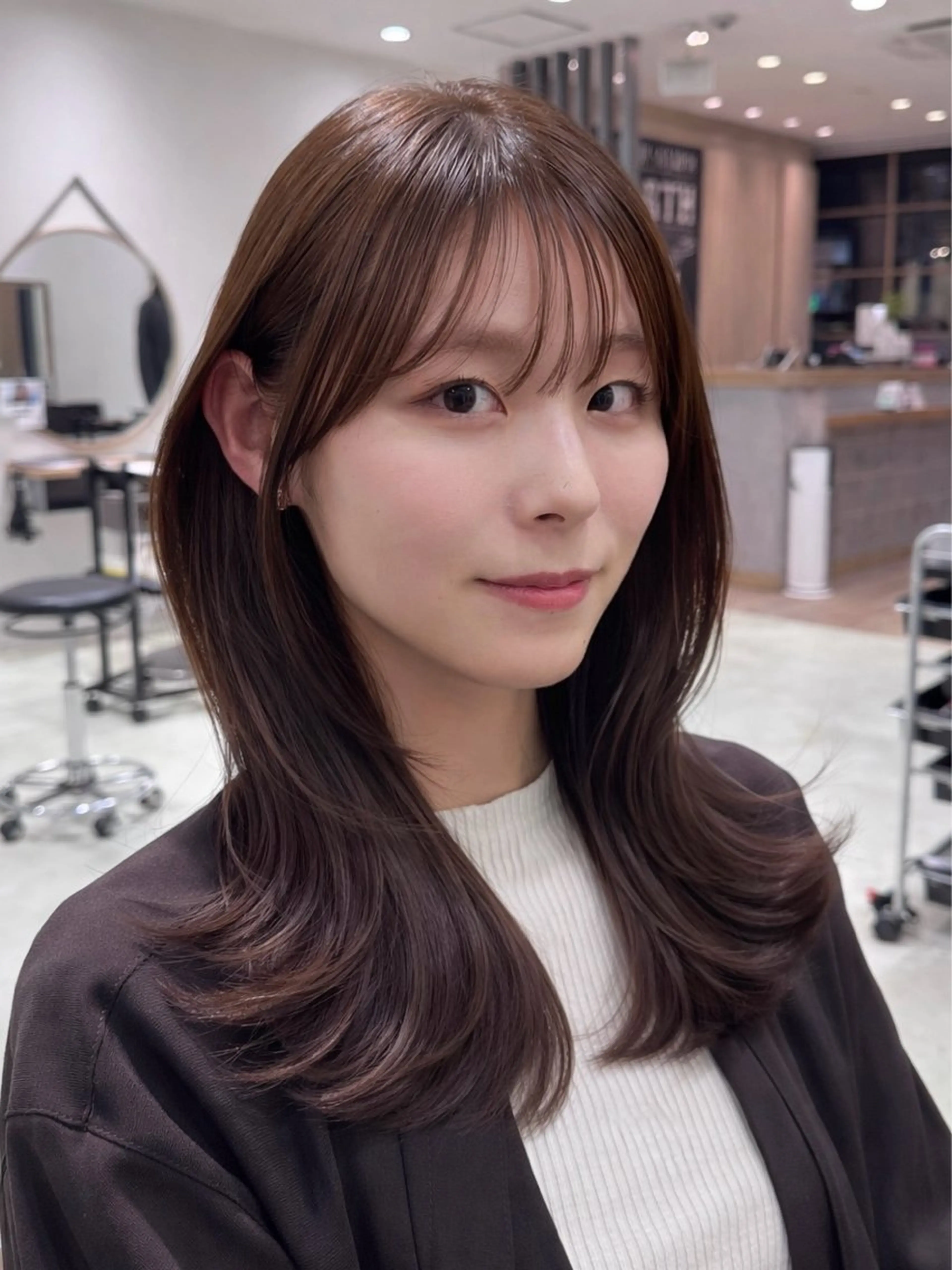 セミロング 映える顔まわり/前髪 特化 💗 ユキマのヘアスタイル