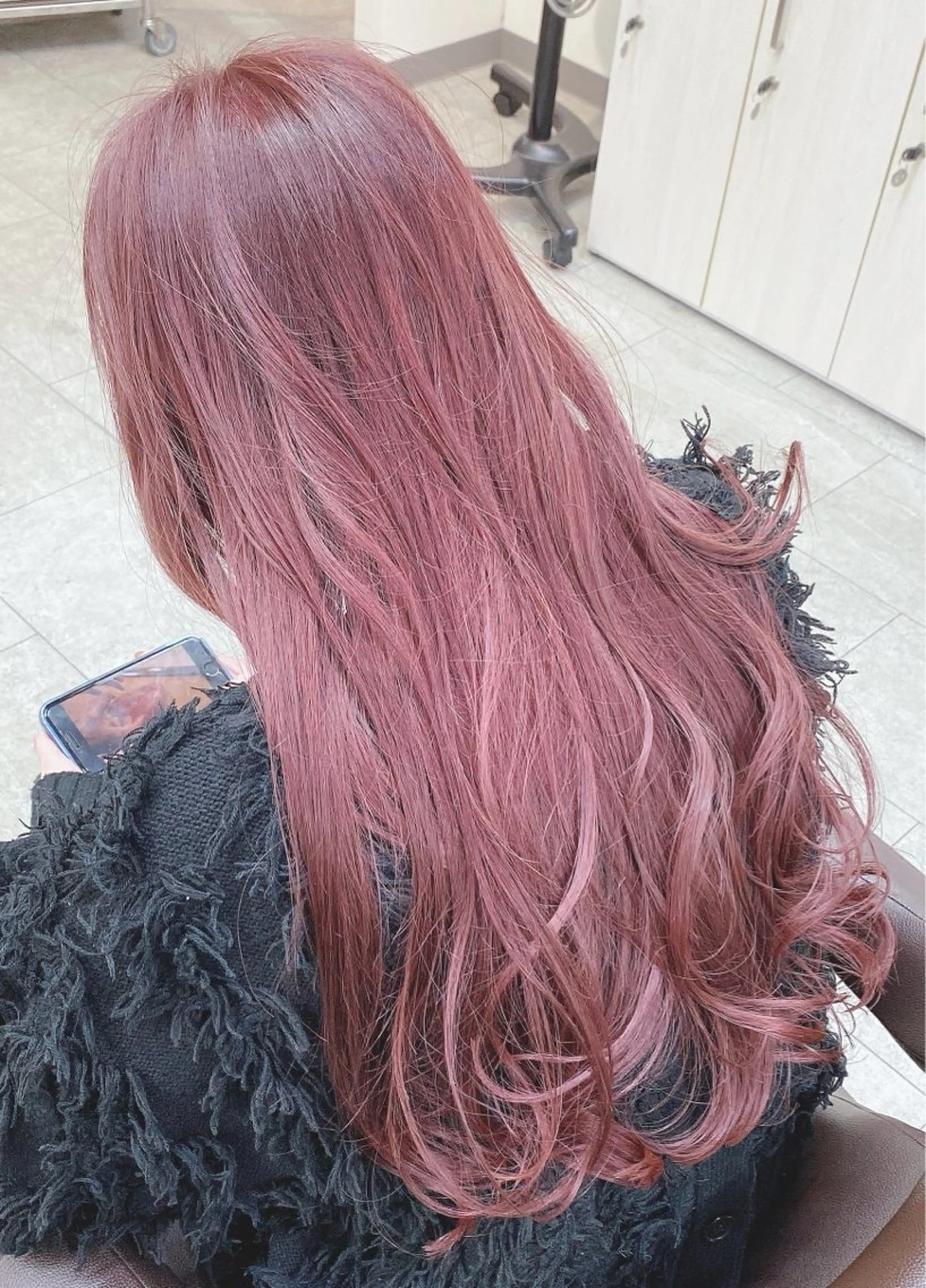 ロング カラー ベージュカラー ピンクカラー neaf六本木店所属・ボブ／レイヤーボブ ／松尾のヘアスタイル