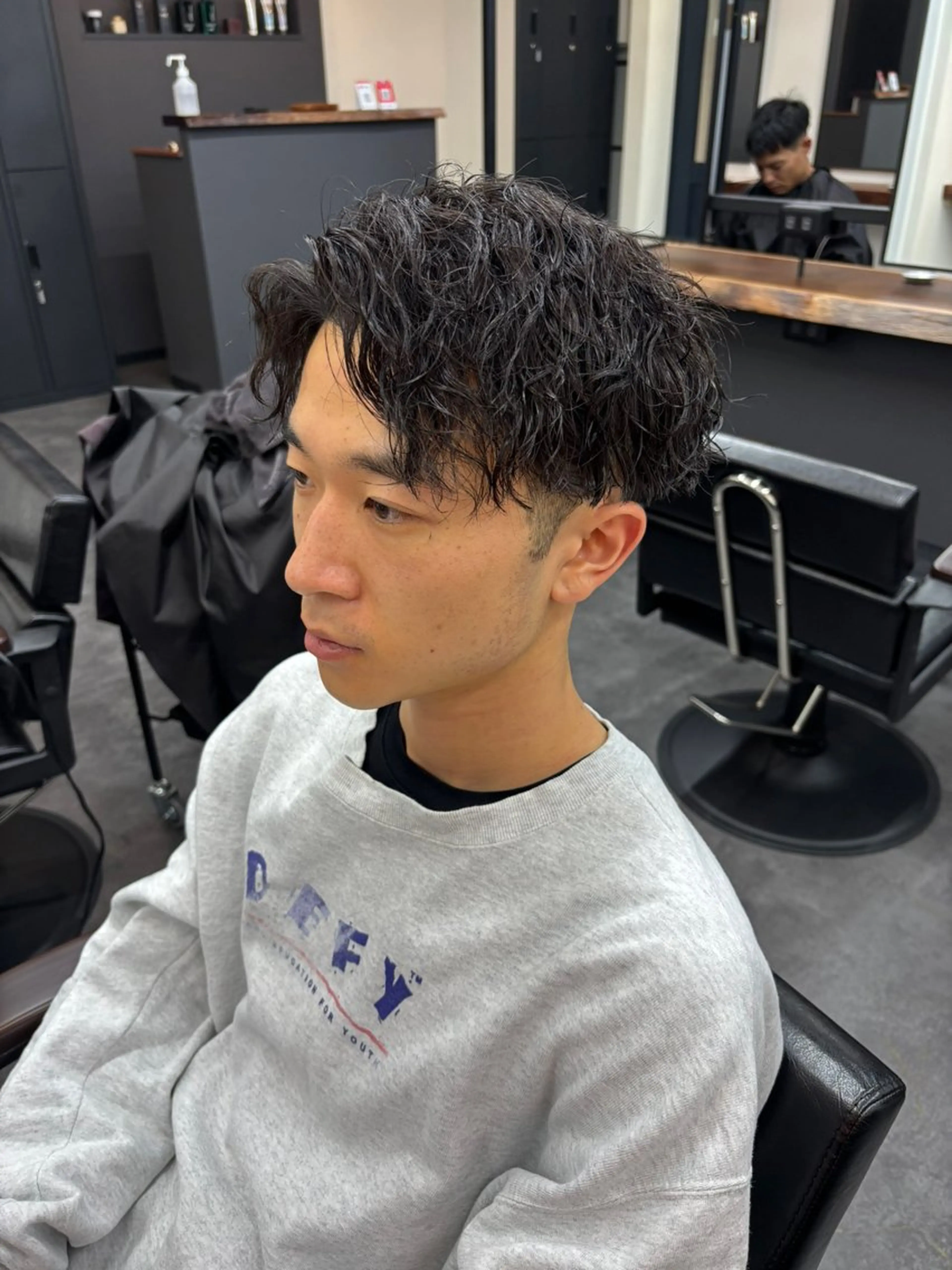 パーマ メンズ カット パーマ スパイキーパーマ 柏NO1 藤本葉のヘアスタイル