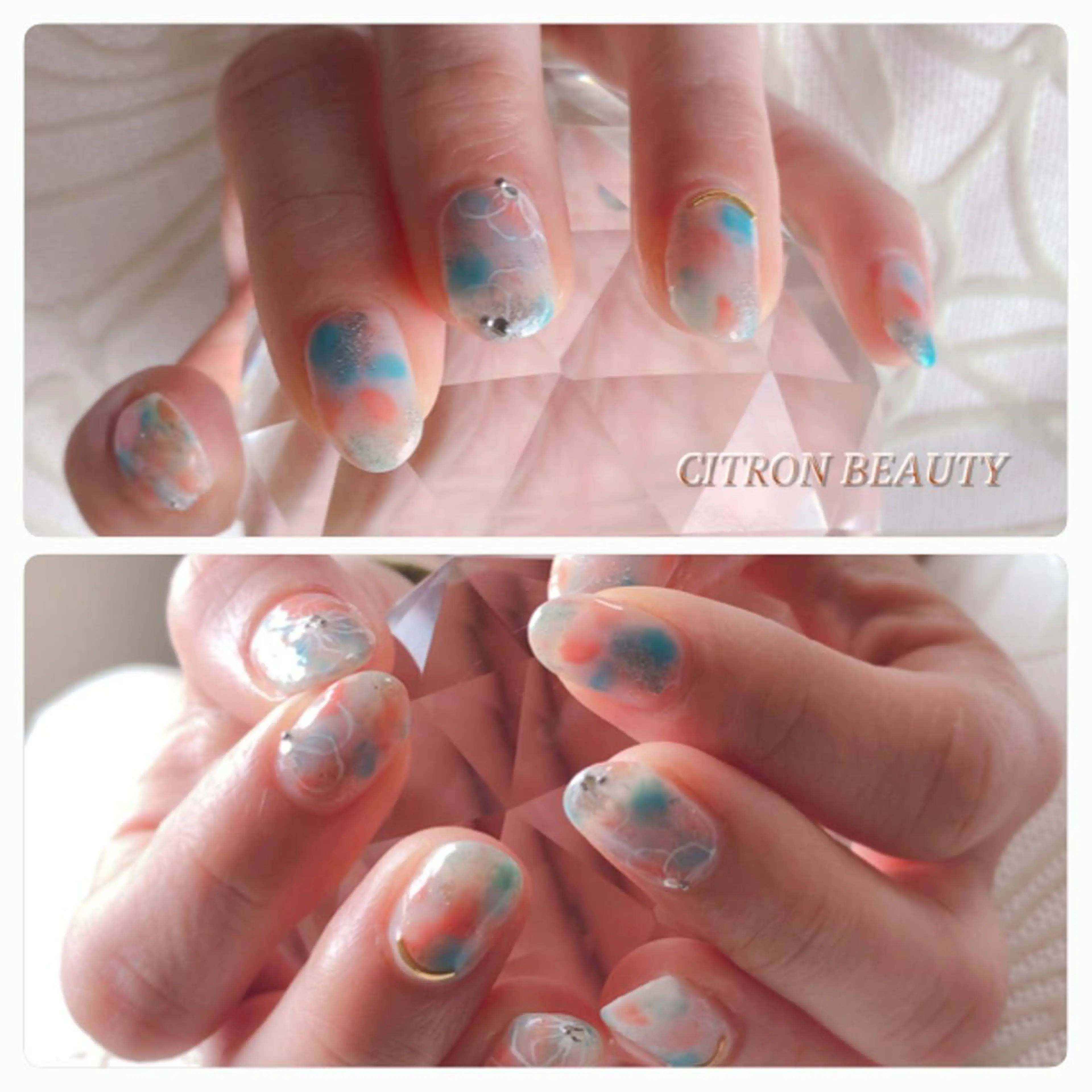 ネイル アートネイル ニュアンスネイル 春ネイル CITRON NAIL💅練習生のネイルデザイン