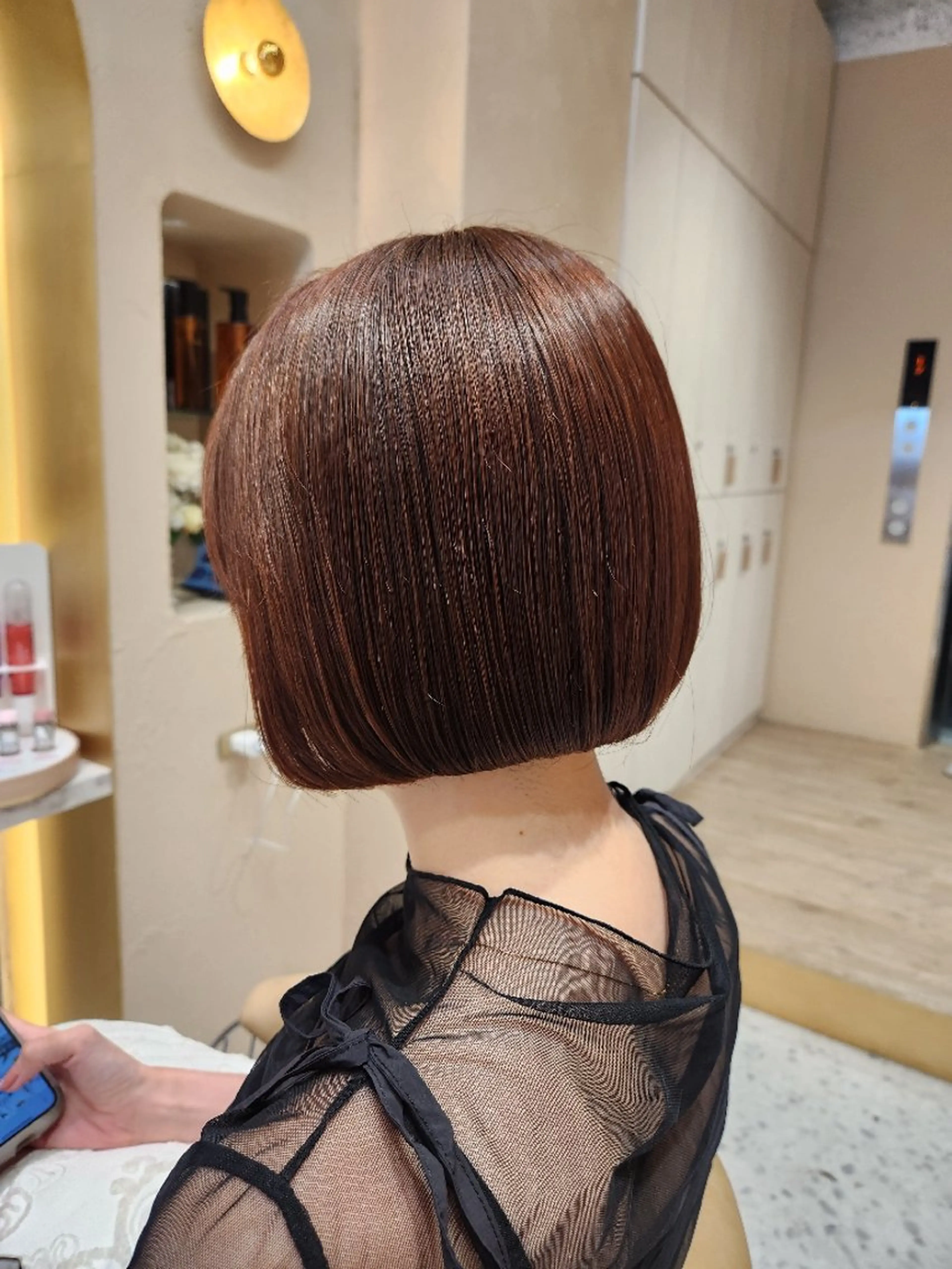 ショート カラー あかね☆ヘアアレンジ /ボブ/縮毛矯正のヘアスタイル