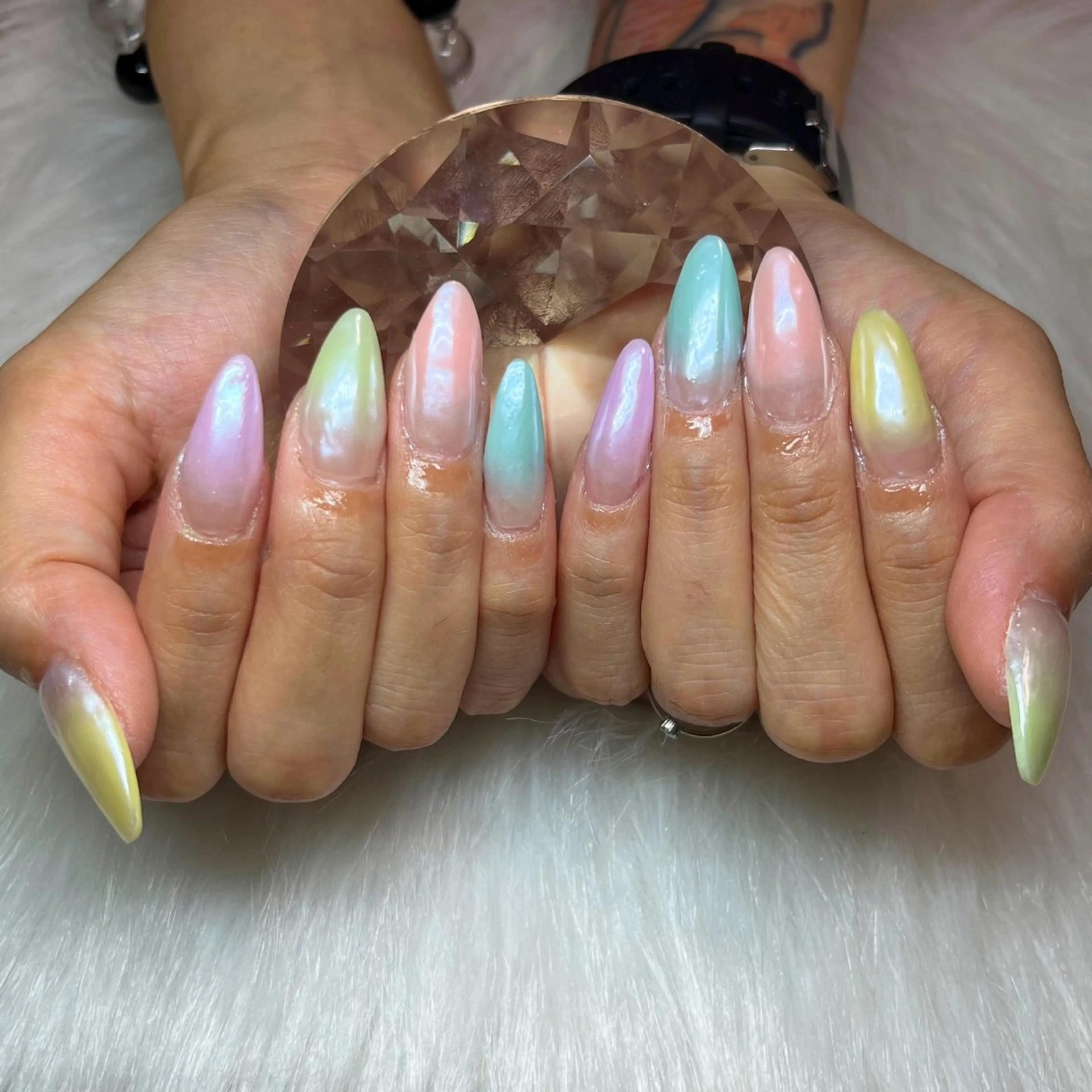 ネイル ミラーネイル ハンドネイル HONO NAIL 清田区のネイルデザイン