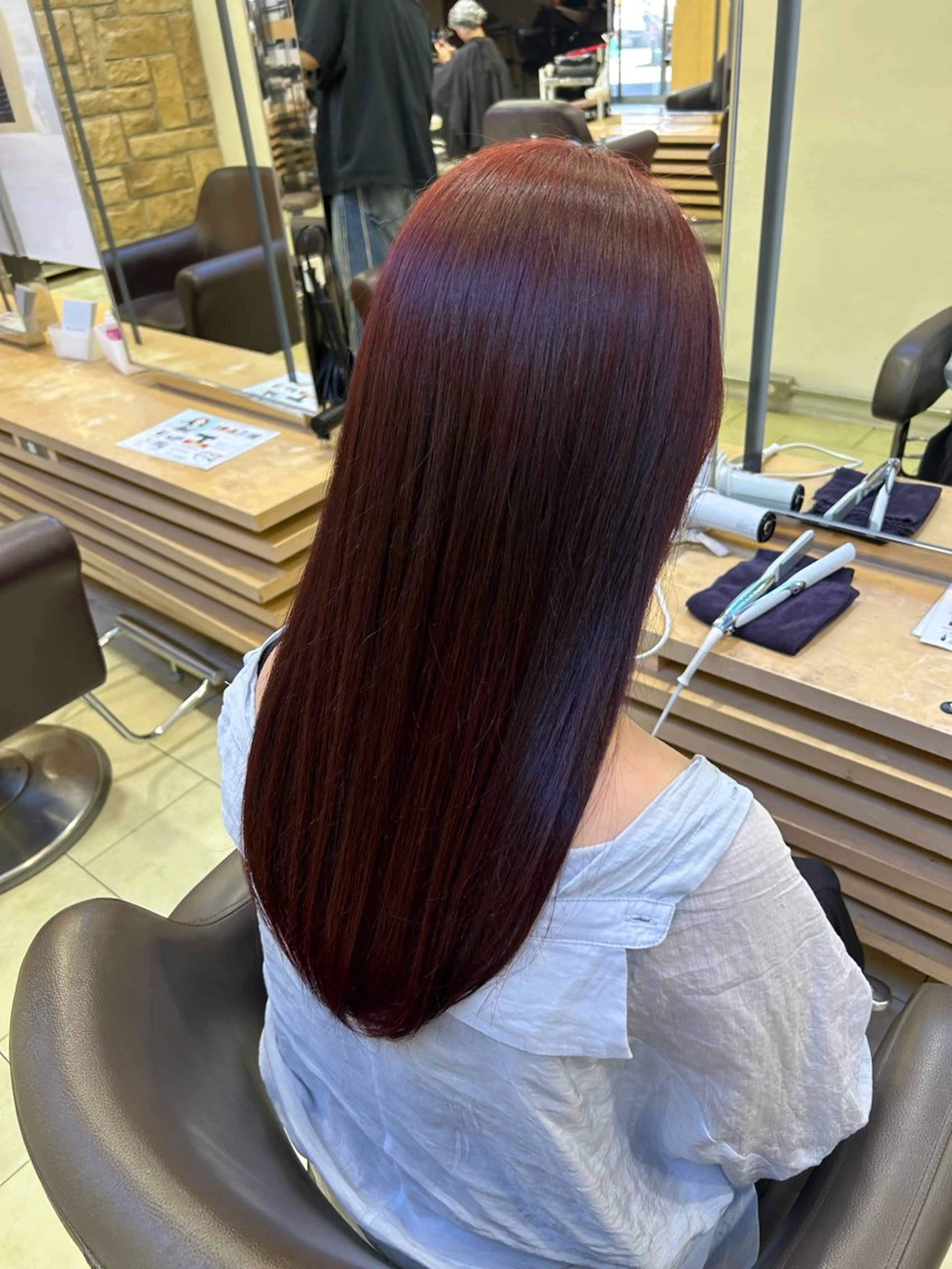 ロング Hinata🌼 カラー、縮毛矯正🎀のヘアスタイル