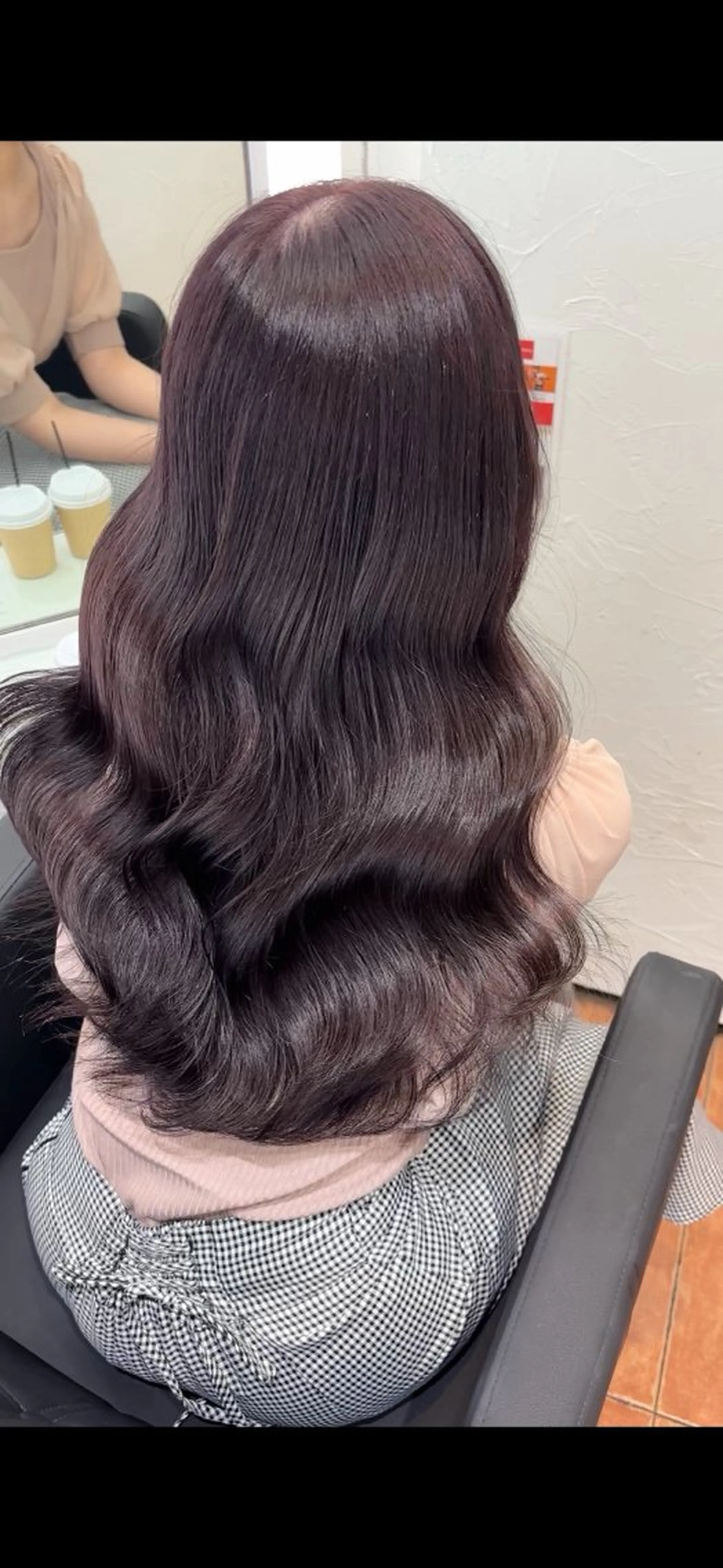 ロング ヘアカラー ヘアセット ラベンダーカラー /巻き/WAKANAのヘアスタイル