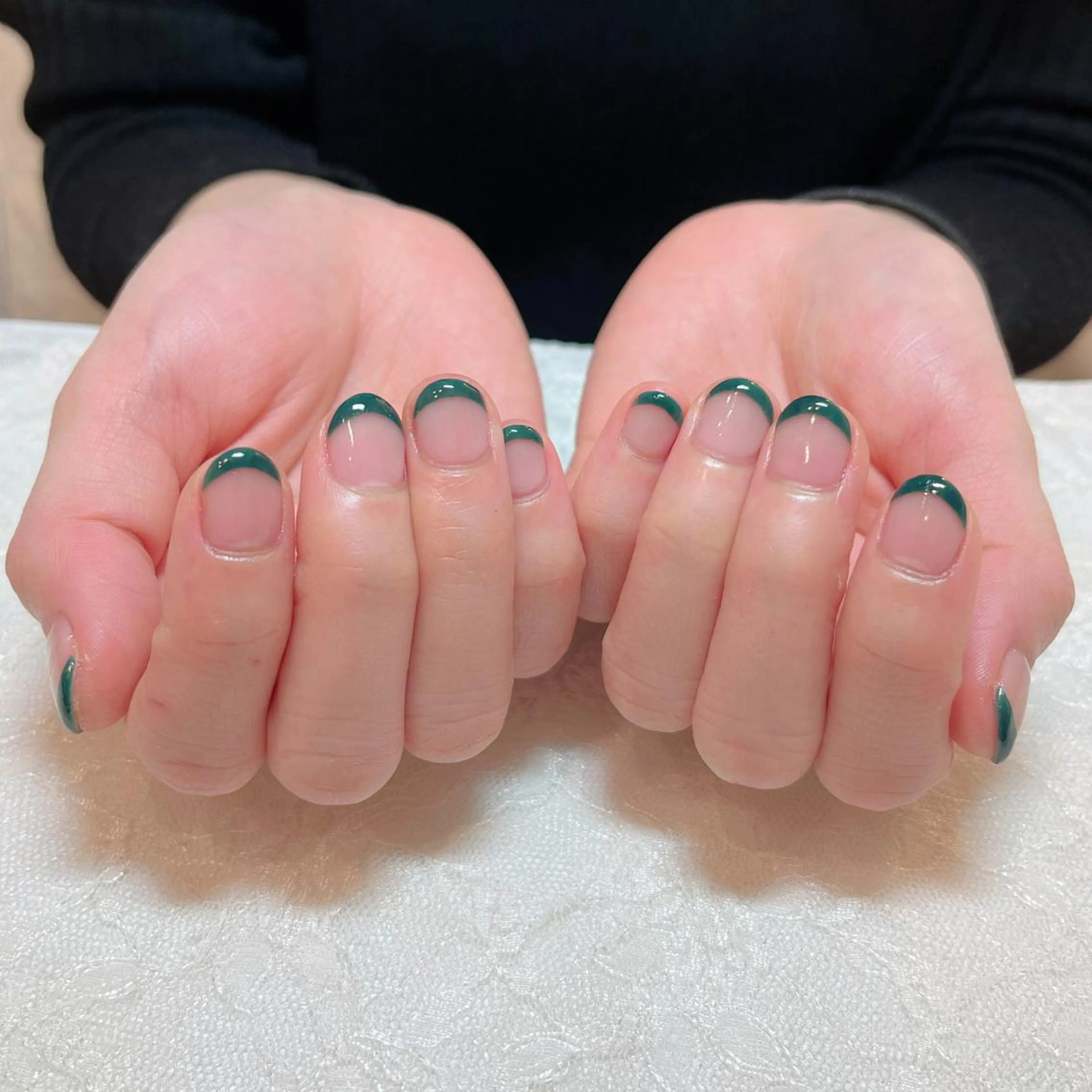 ネイル クリアネイル フレンチネイル ハンドネイル aoinail所属・aoi nailのネイルデザイン