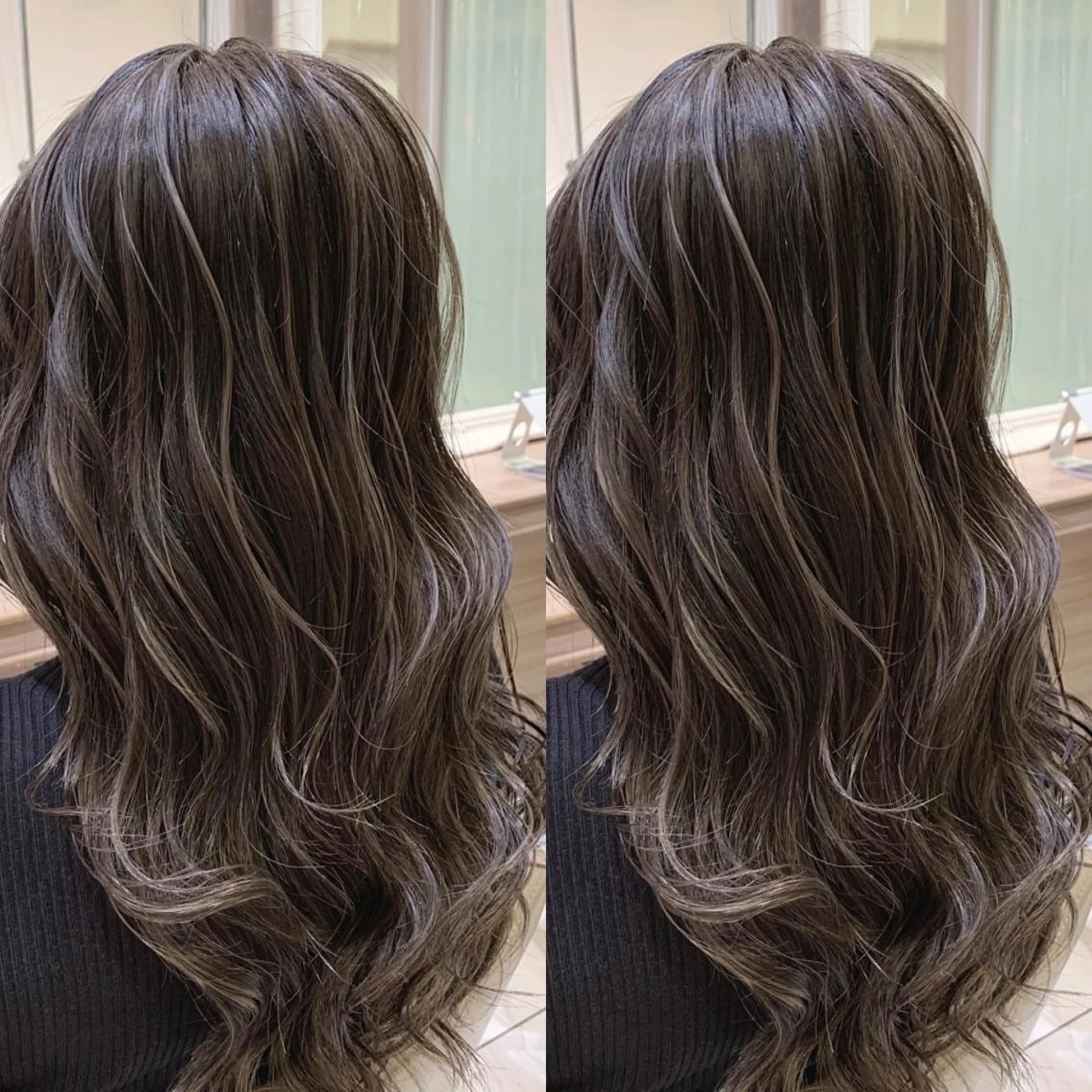 セミロング カラー ハイライトカラー ハイライト ヘアカラー 🇰🇷韓国ヘア★ 副店長.쿠리타⭐︎のヘアスタイル