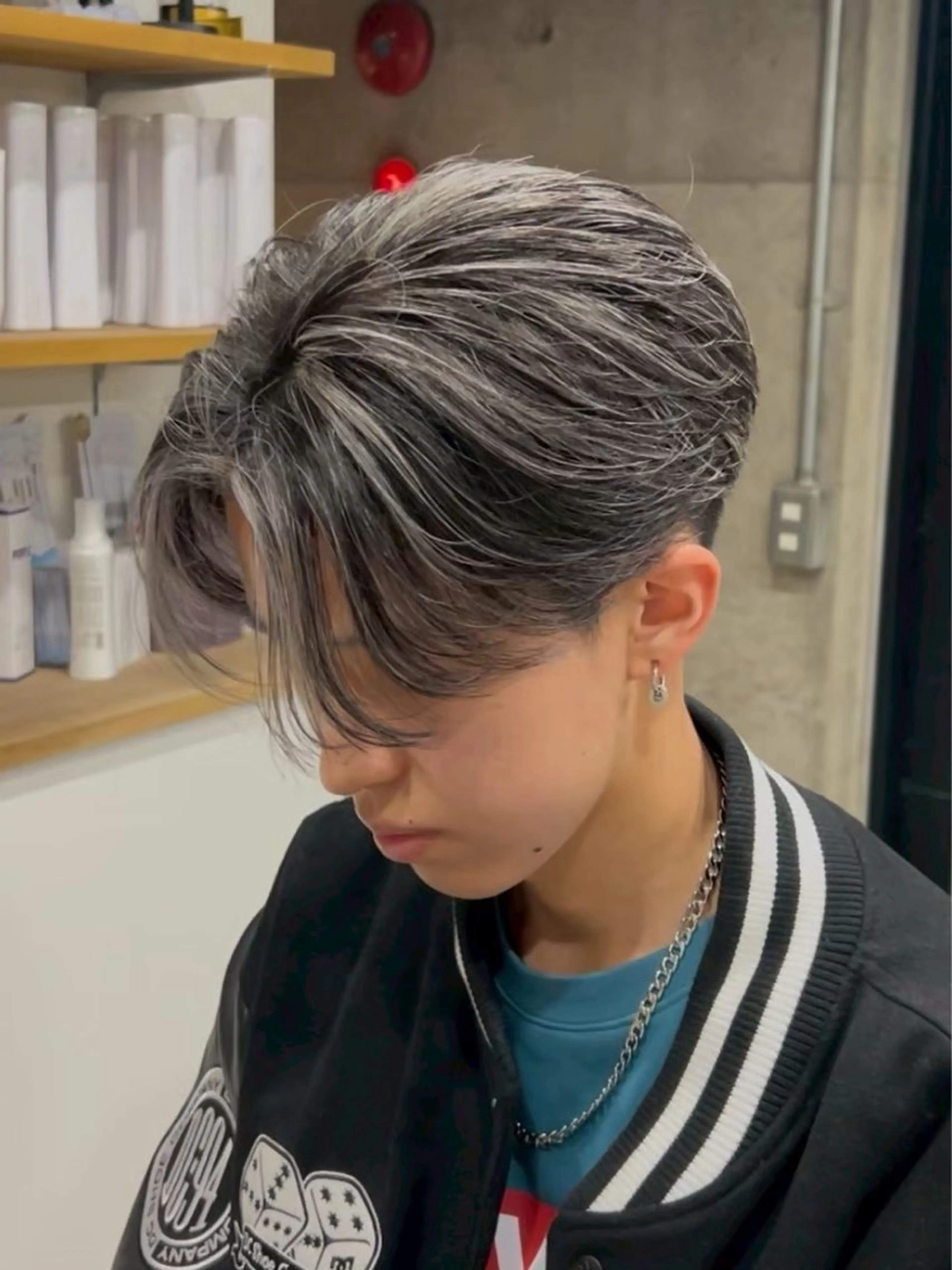 ミディアム メンズ センターパート メンズメッシュ era本店所属・笹尾 陸/era本店 メンズ美容師のヘアスタイル