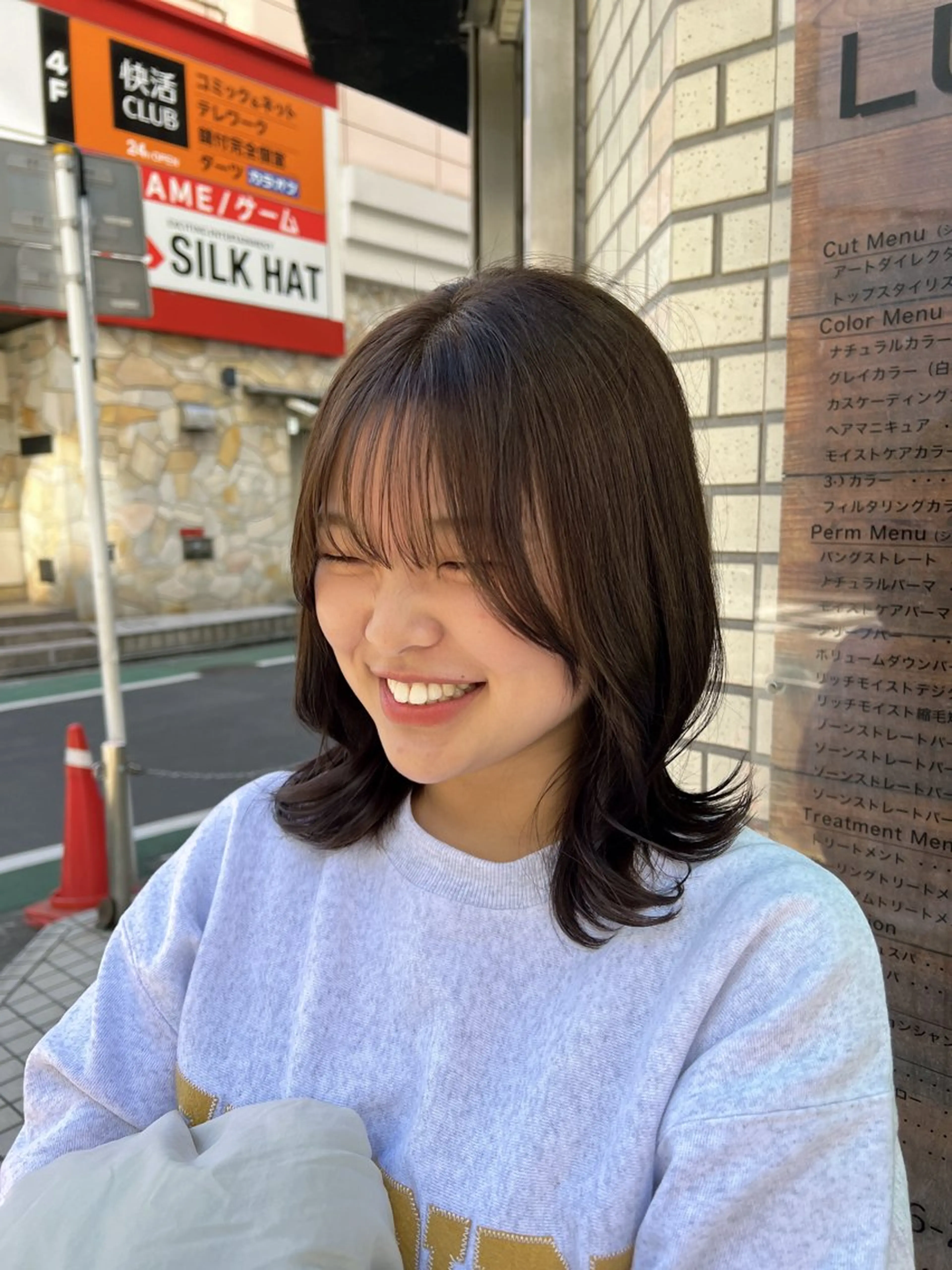 ミディアム カラー ヘアカラー トリートメント 🌞レイヤー×カラー 前川那津美🌞のヘアスタイル