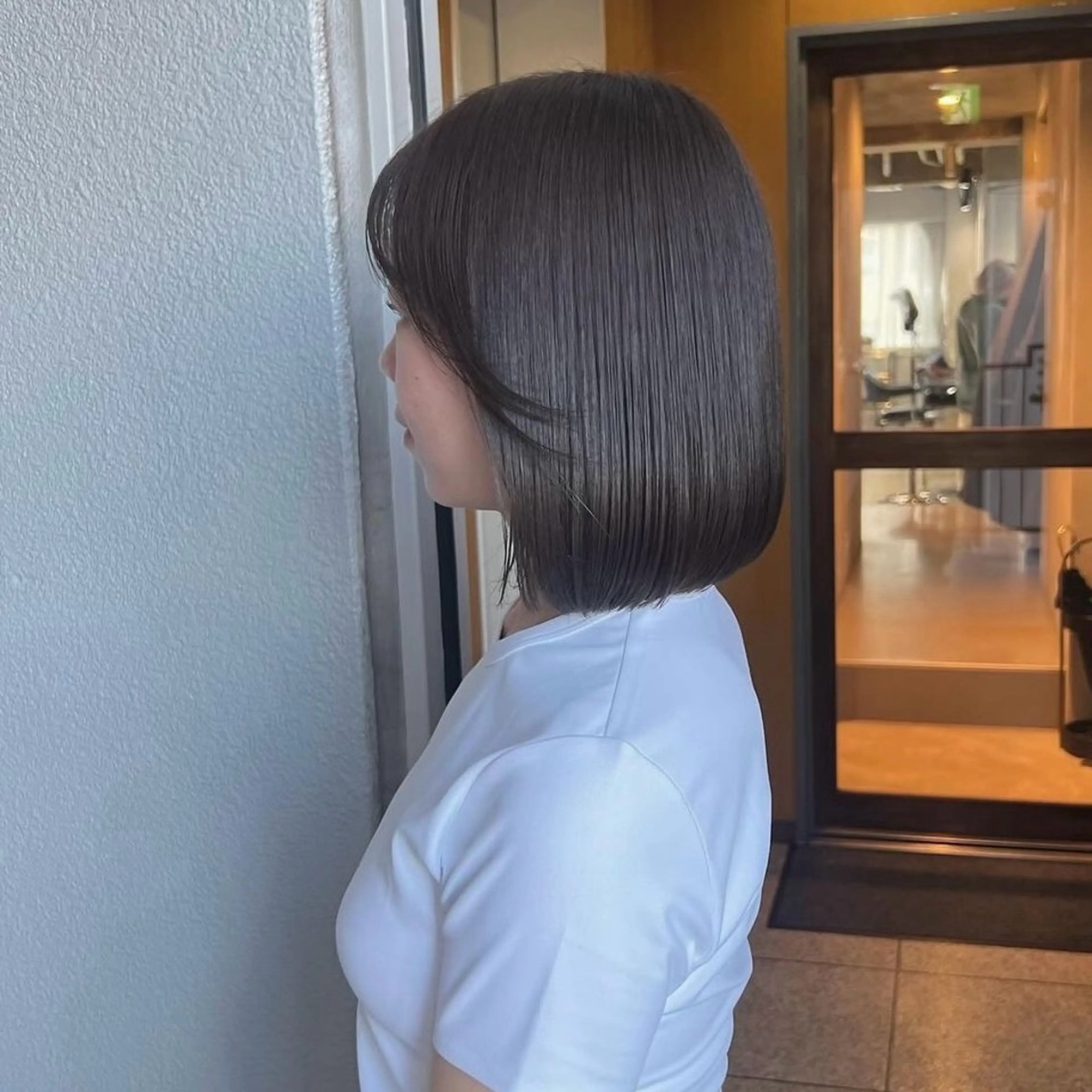 ミディアム カラー カット ヘアカラー トリートメント akane/ベージュ /オリーブ/ブラウンのヘアスタイル