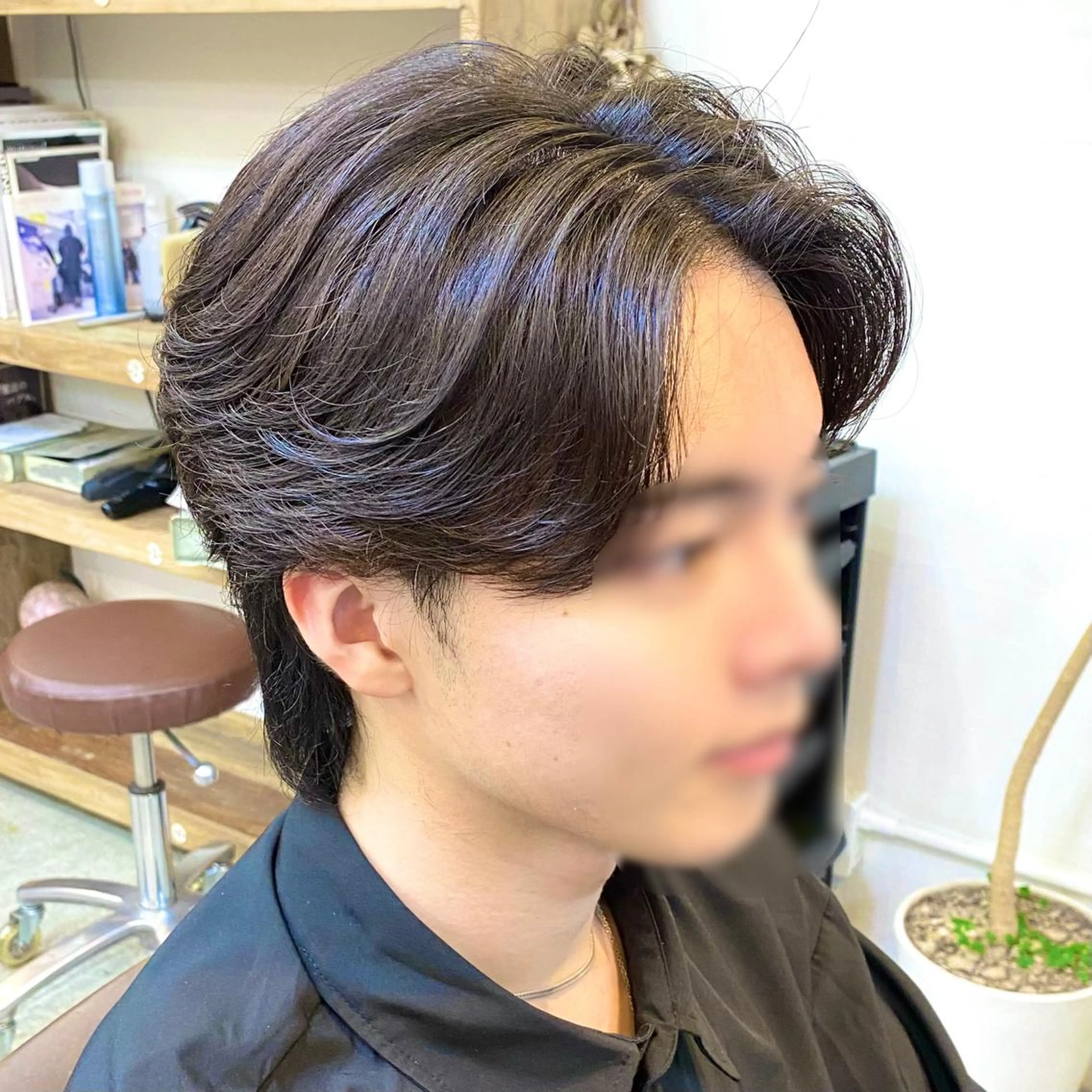 パーマ メンズ センターパート メンズパーマ カット パーマ Vicke所属・メンズ専門/韓国風 ❤️‍🔥吉野あいかのヘアスタイル