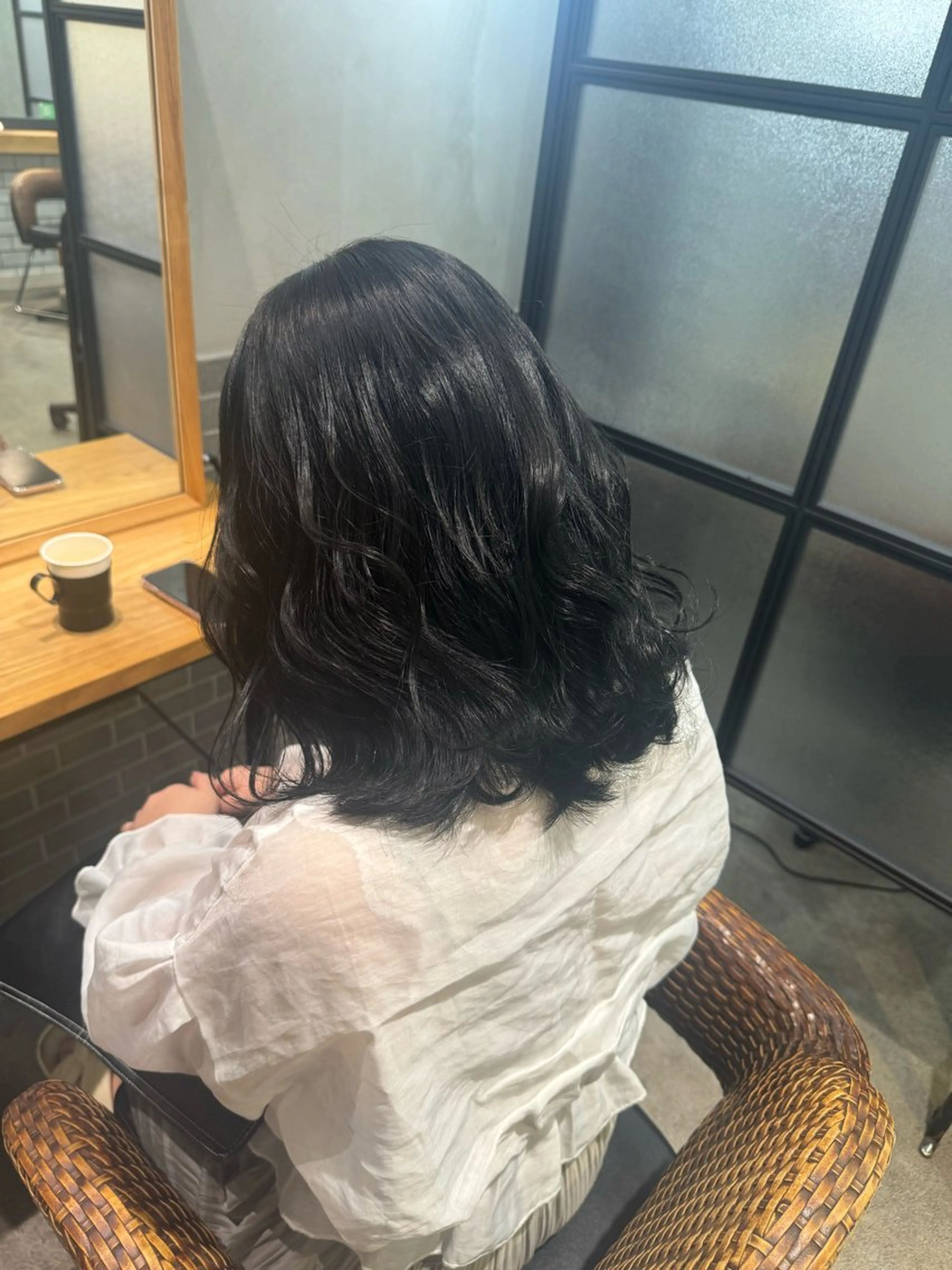 カラー 黒髪 red neo あいりのヘアスタイル