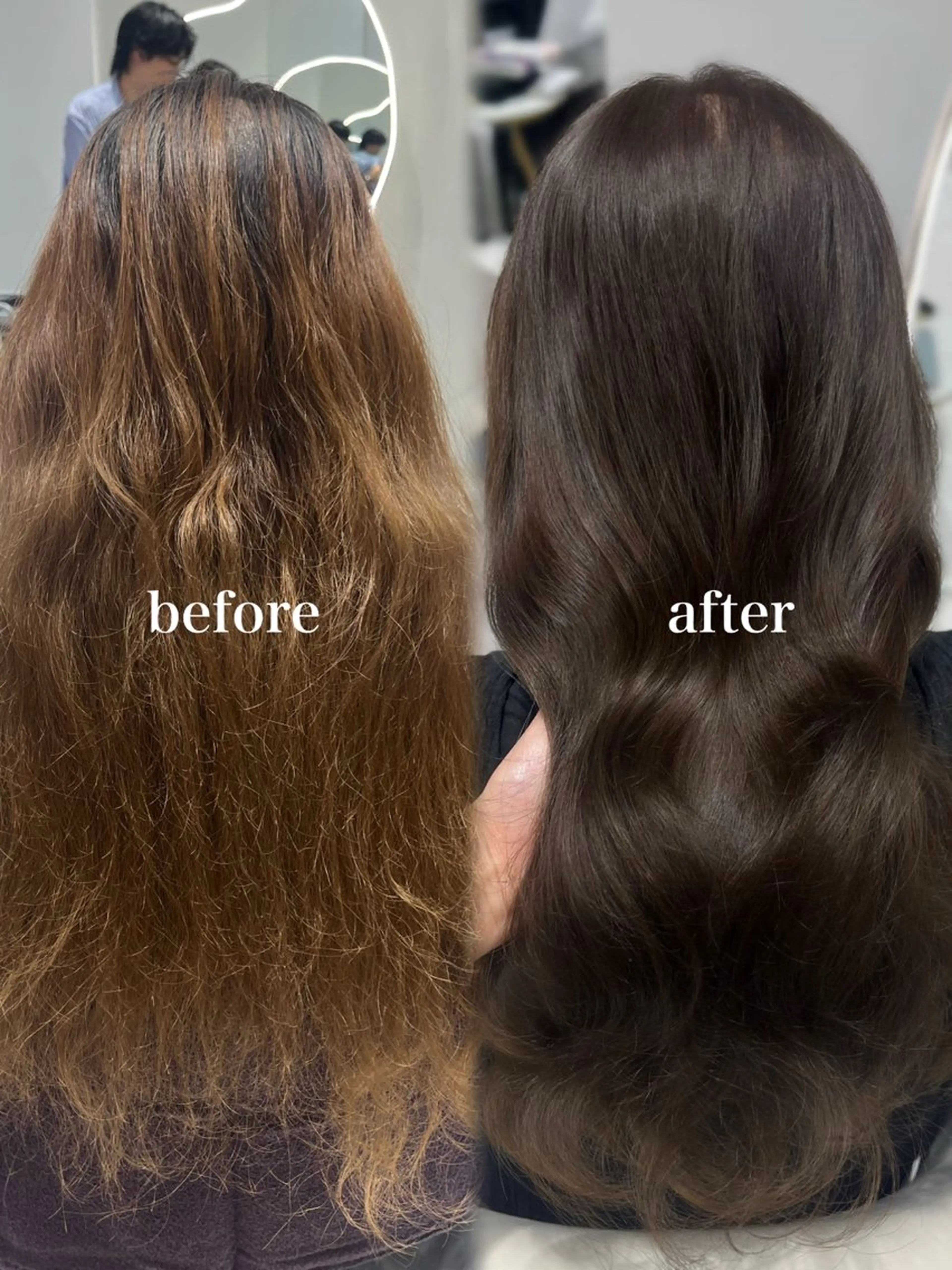 ロング カラー ベージュカラー ブリーチ 透明感カラー オリーブベージュ カット ヘアカラー トリートメント 名古屋/透明感カラー /韓国ヘア/高木梨帆のヘアスタイル