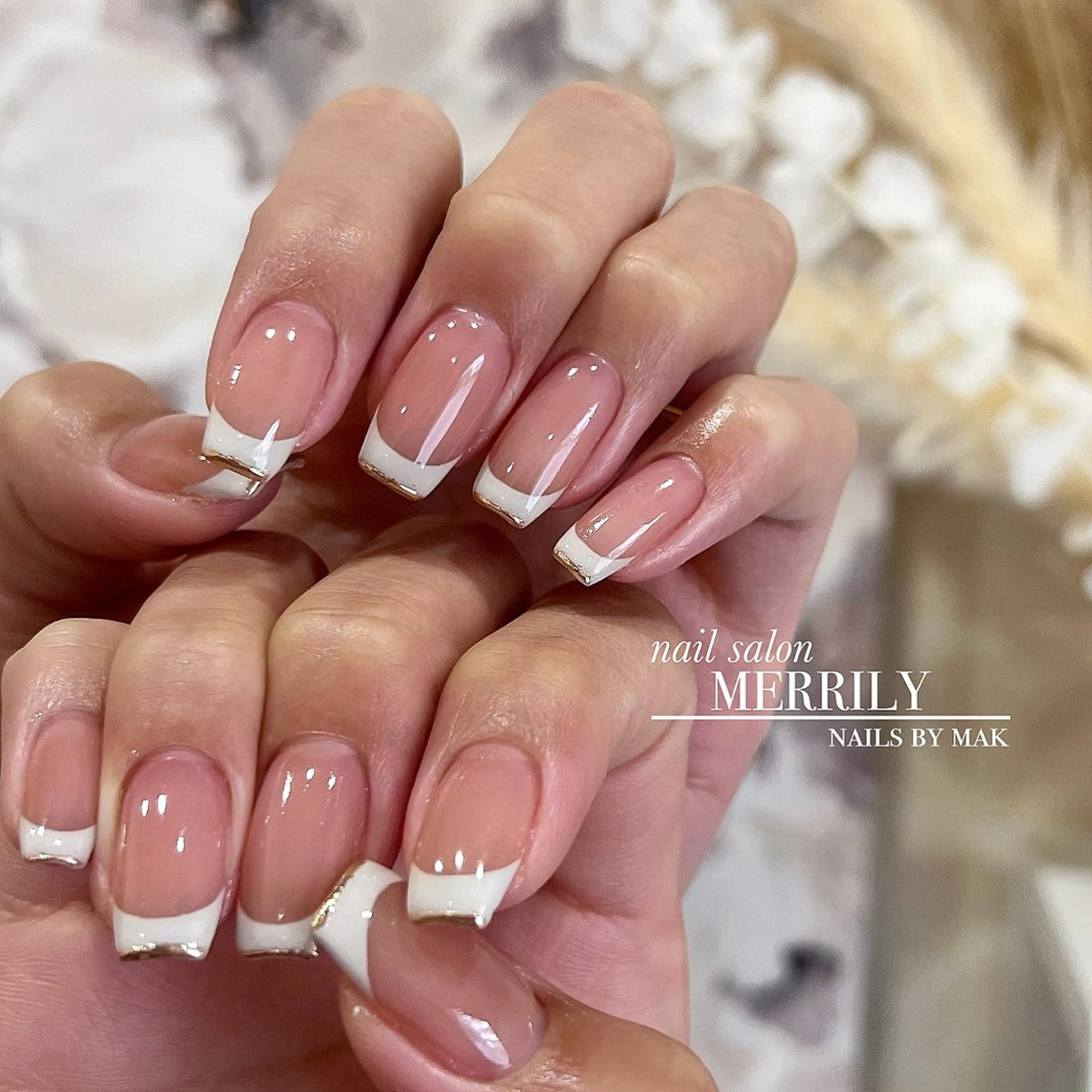 ネイル フレンチネイル ミラーネイル ハンドネイル salon de Chéli所属・salon de Cheliのネイルデザイン