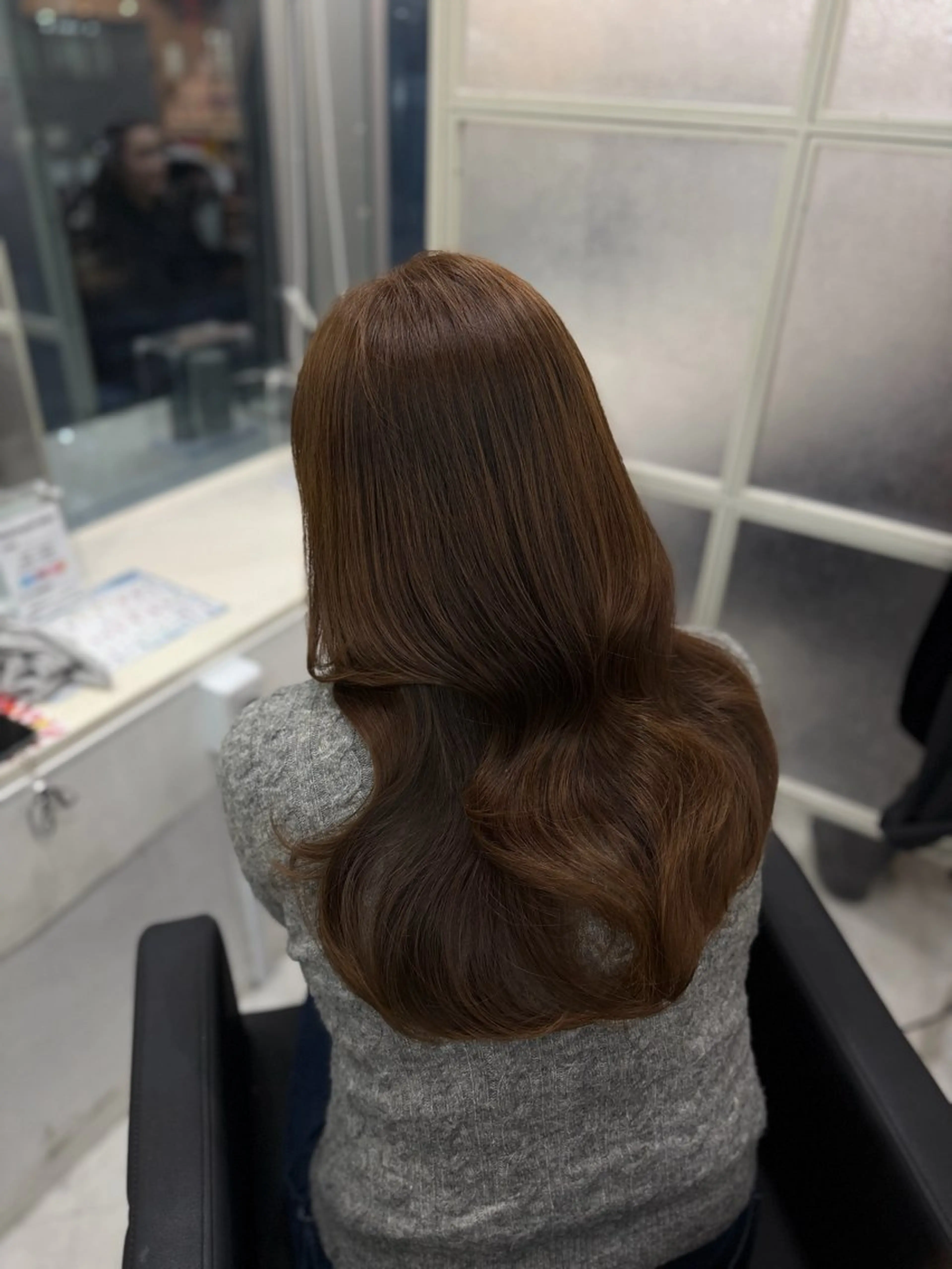 セミロング カラー ブラウンカラー カット ヘアカラー トリートメント 韓国ヘア/髪質改善 /natsuki🧸のヘアスタイル