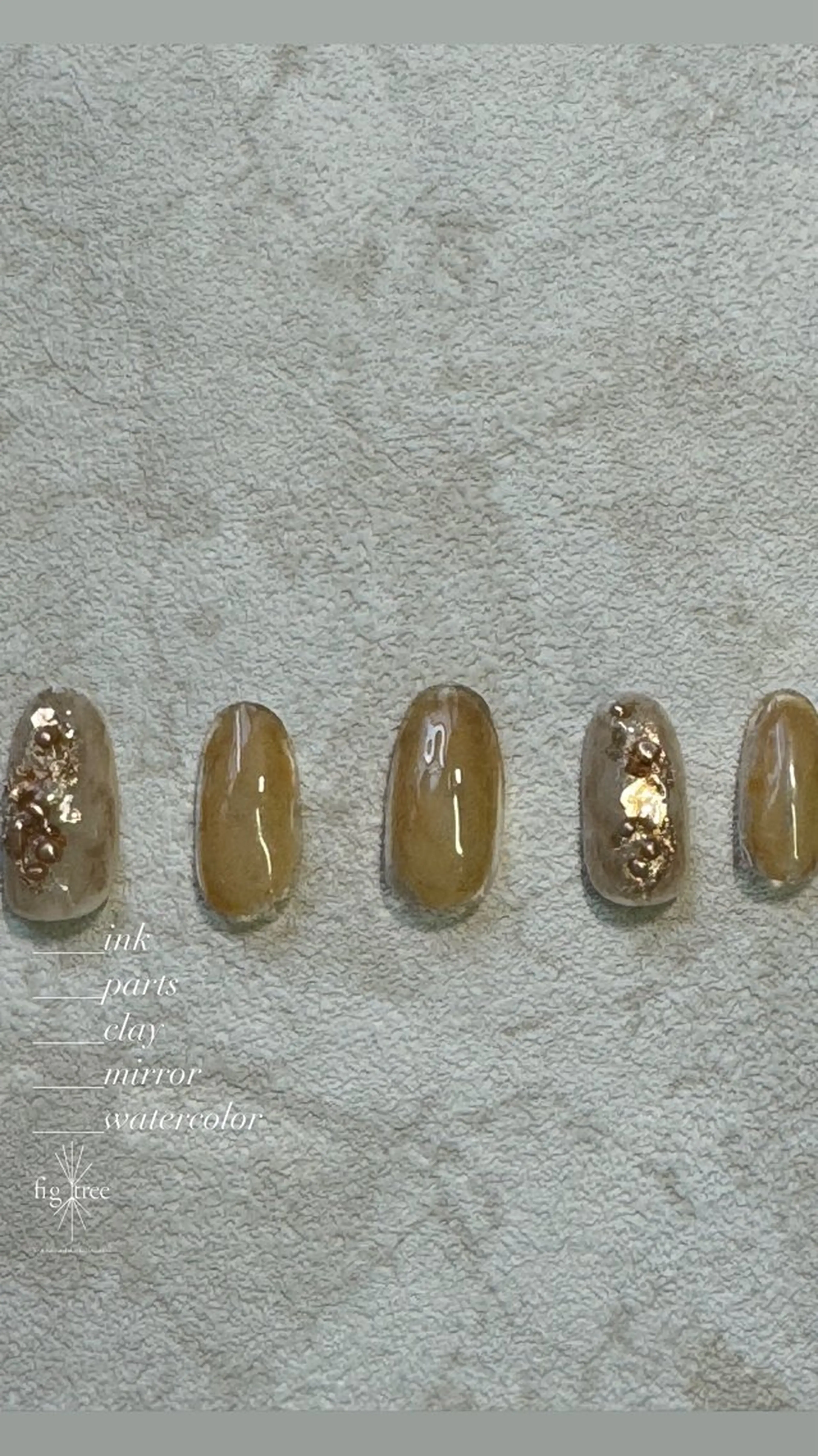 ネイル fig tree所属・fig  tree 地爪育成モニターのネイルデザイン