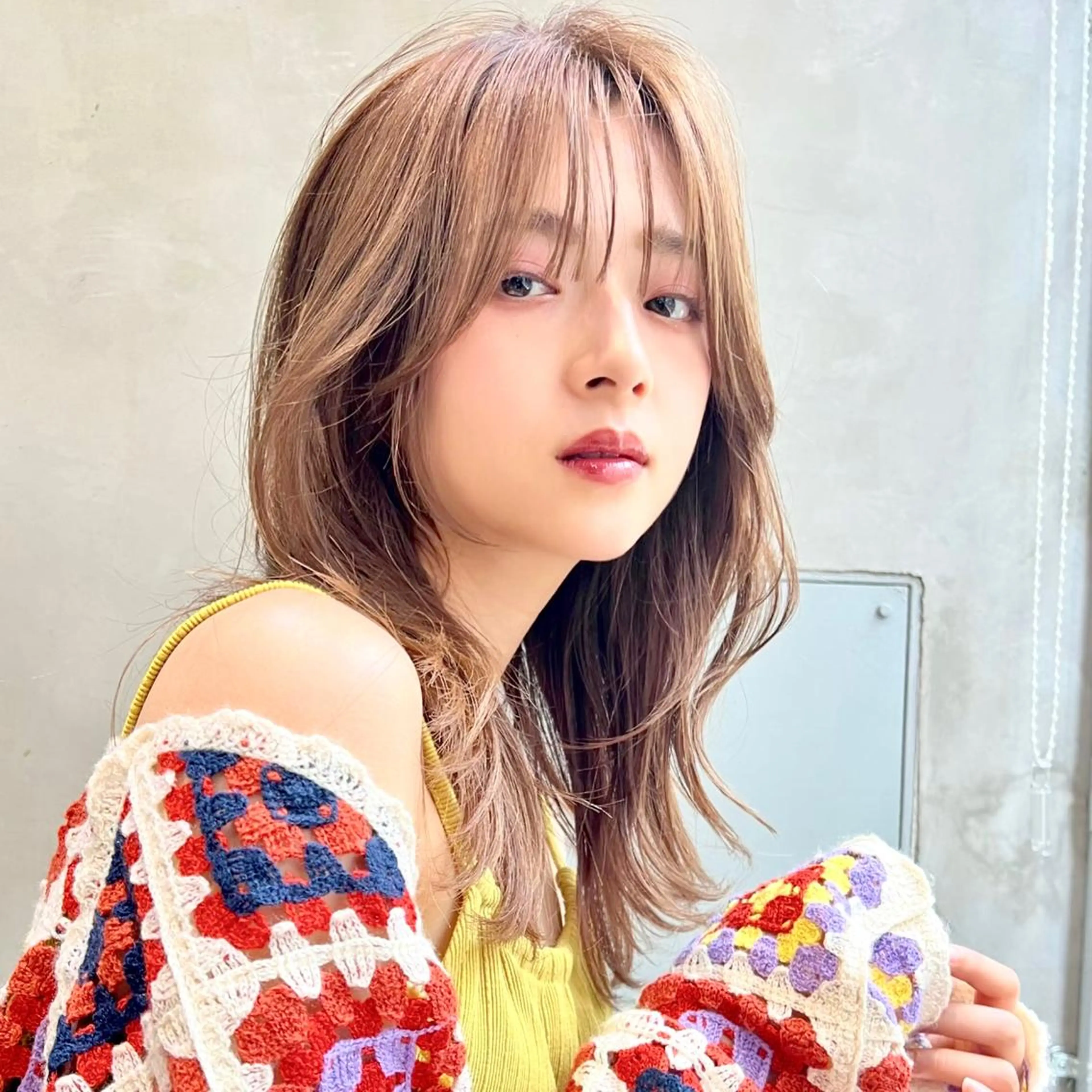 ミディアム カラー パーマ ヘアアレンジ メンズ キッズ ネイル マツエク・マツパ アイブロウ 丁寧なカウンセリング 🌿Chiemi🌿のヘアスタイル