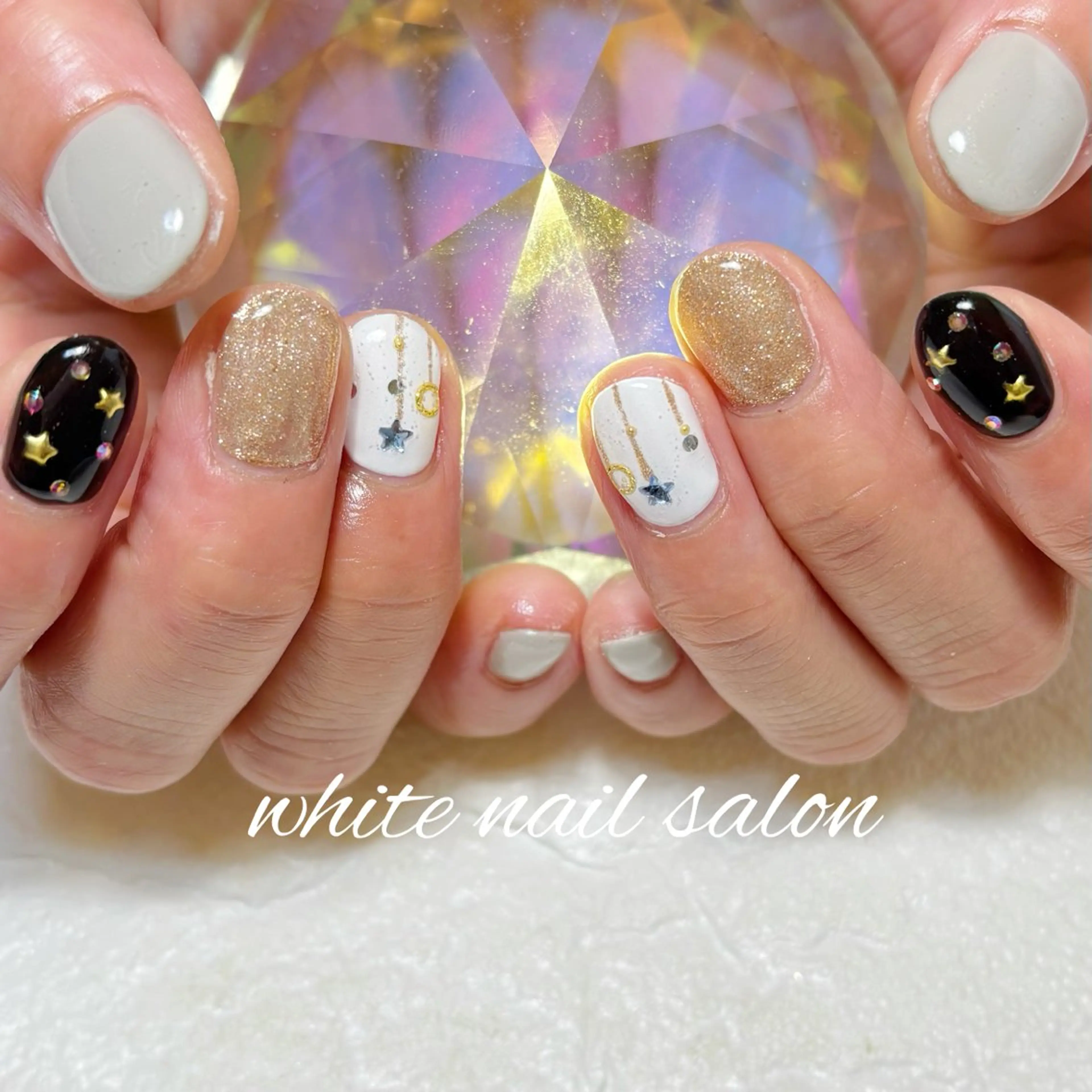 ネイル フットネイル ラメ(グリッター) ハンドネイル white nail salonのネイルデザイン
