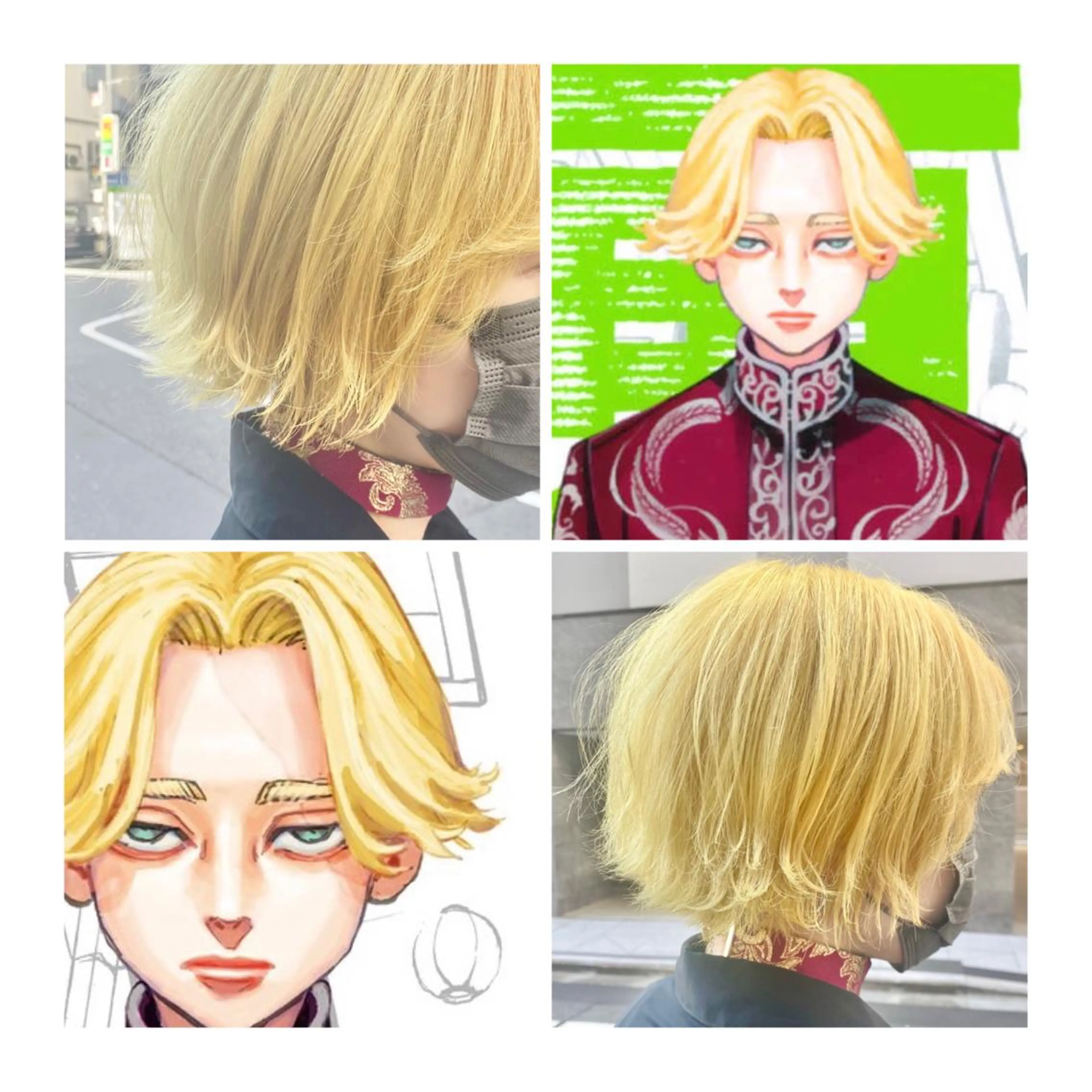 ショート カラー ブロンド イエローカラー GARU-ガル-所属・TSUNO🦖 派手髪/オタク美容師のヘアスタイル