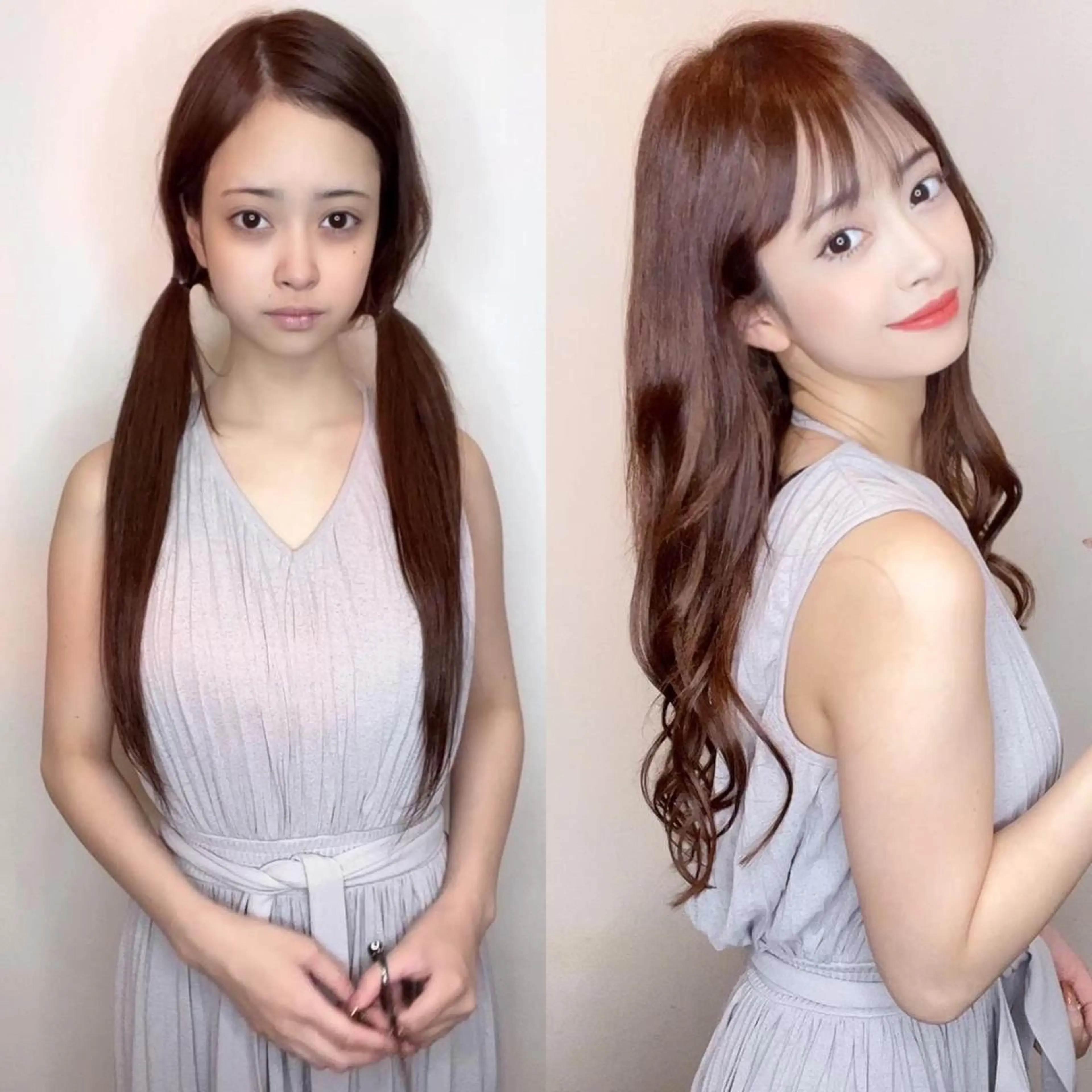 ロング カラー 黒髪 ブルーカラー ブルーブラック インナーカラー くせ毛 カット ヘアカラー トリートメント 武田涼レイヤーカット 髪質改善×縮毛矯正のヘアスタイル