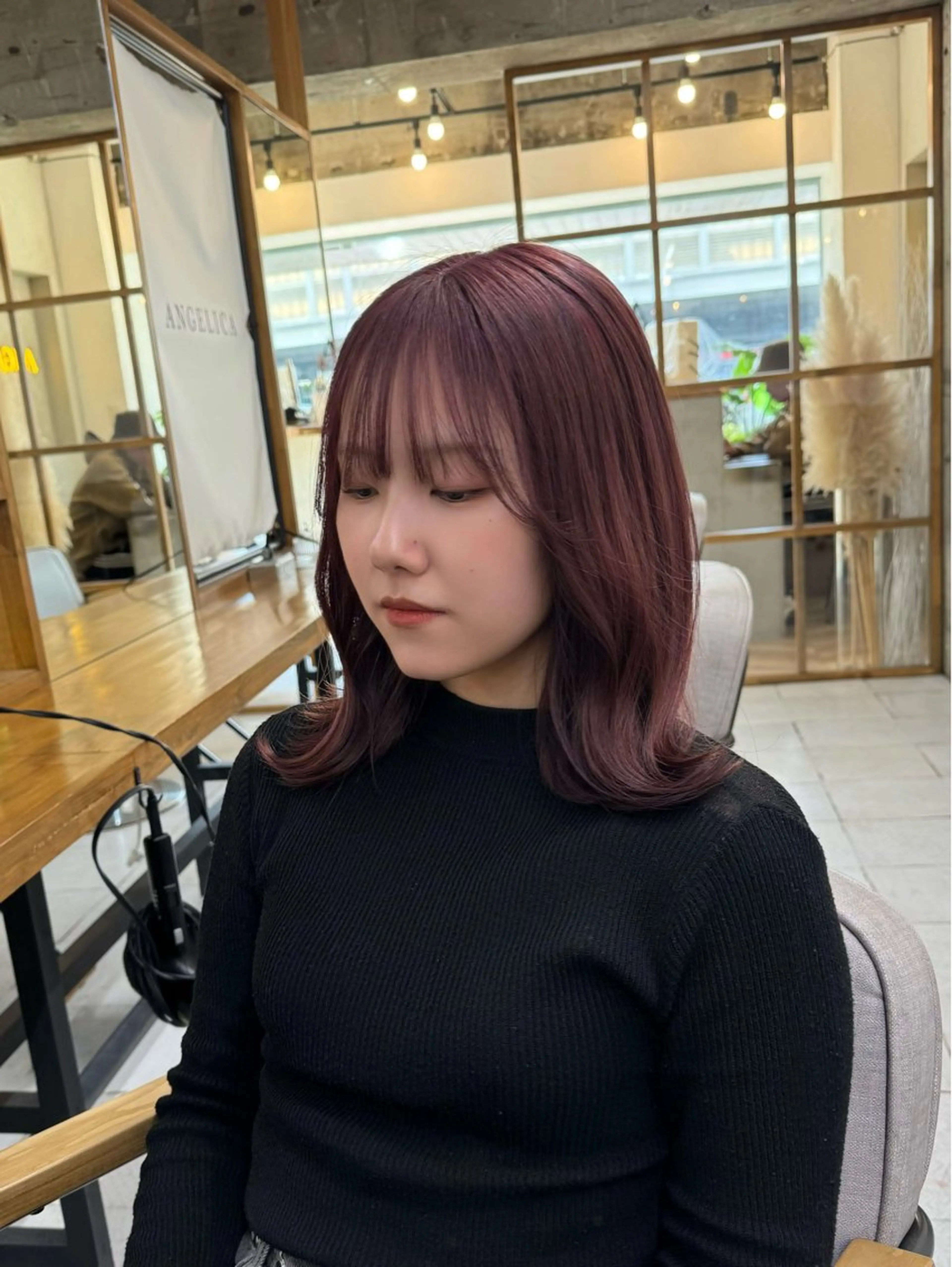 ミディアム カラー ヘアアレンジ 透明感カラー ハッシュカット 韓国風ヘア レイヤーカット カット ヘアカラー トリートメント 韓国レイヤーカット★ 小林大樹のヘアスタイル