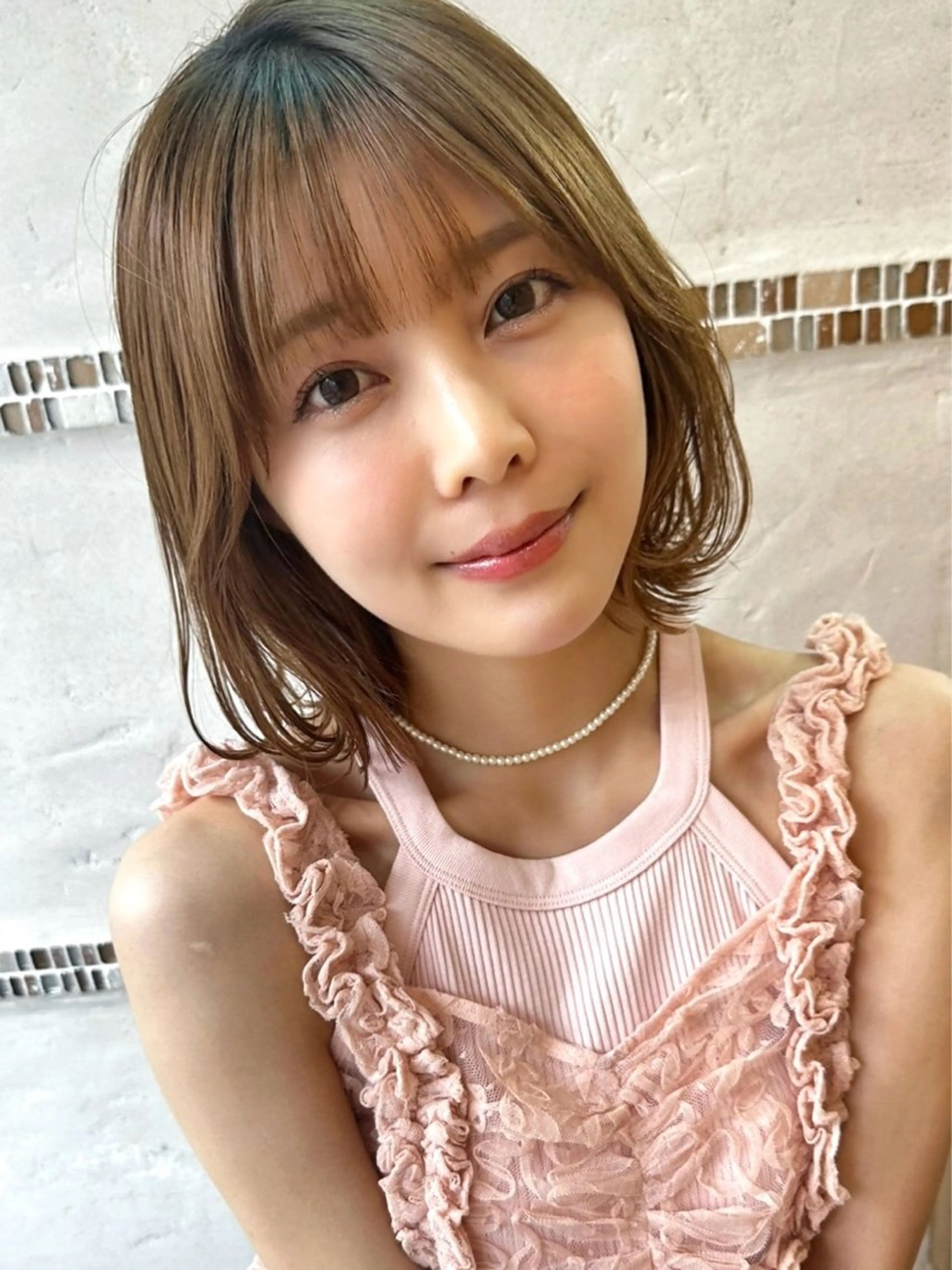 ミディアム ボブレイヤー ボブ レイヤーカット カット トリートメント 似合わせヘア/ボブ/ ミディアム/Takaのヘアスタイル