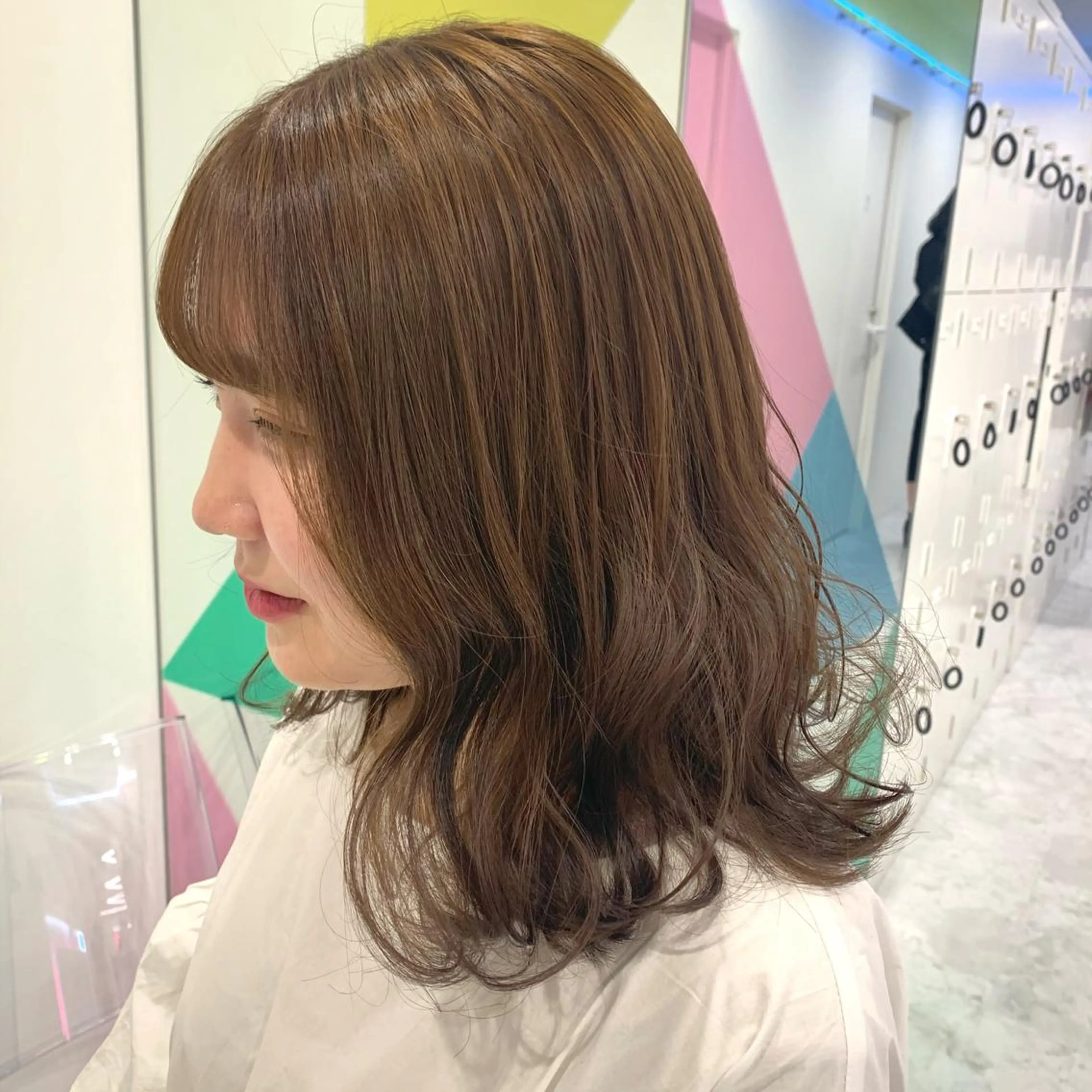 セミロング カラー ヘアアレンジ GO TODAY SHAiRE SALON  原宿verno店所属・完全💗マンツーマン marinのヘアスタイル