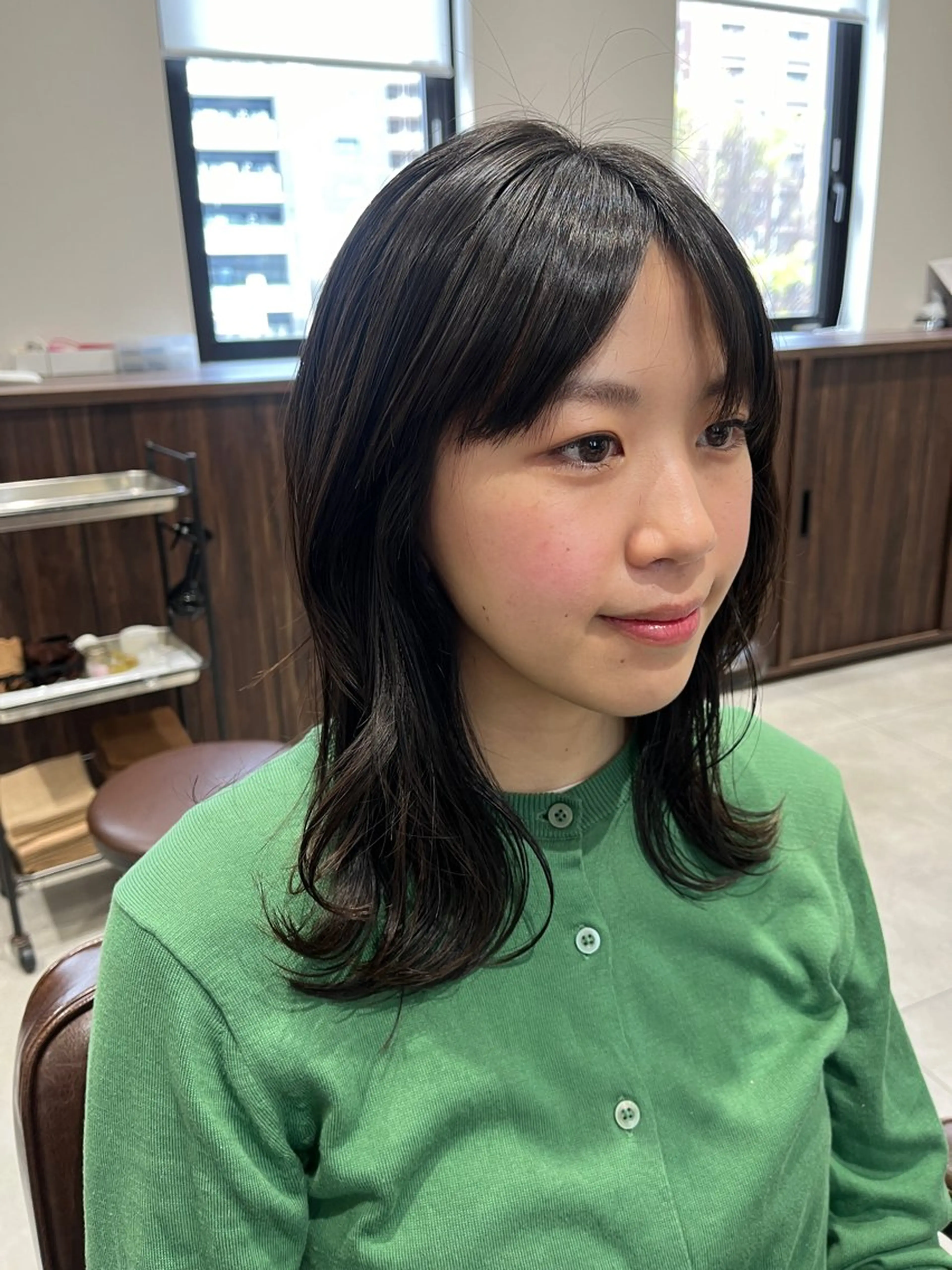 ミディアム 似合わせ/レイヤー/ ボブ/西島 絢香のヘアスタイル