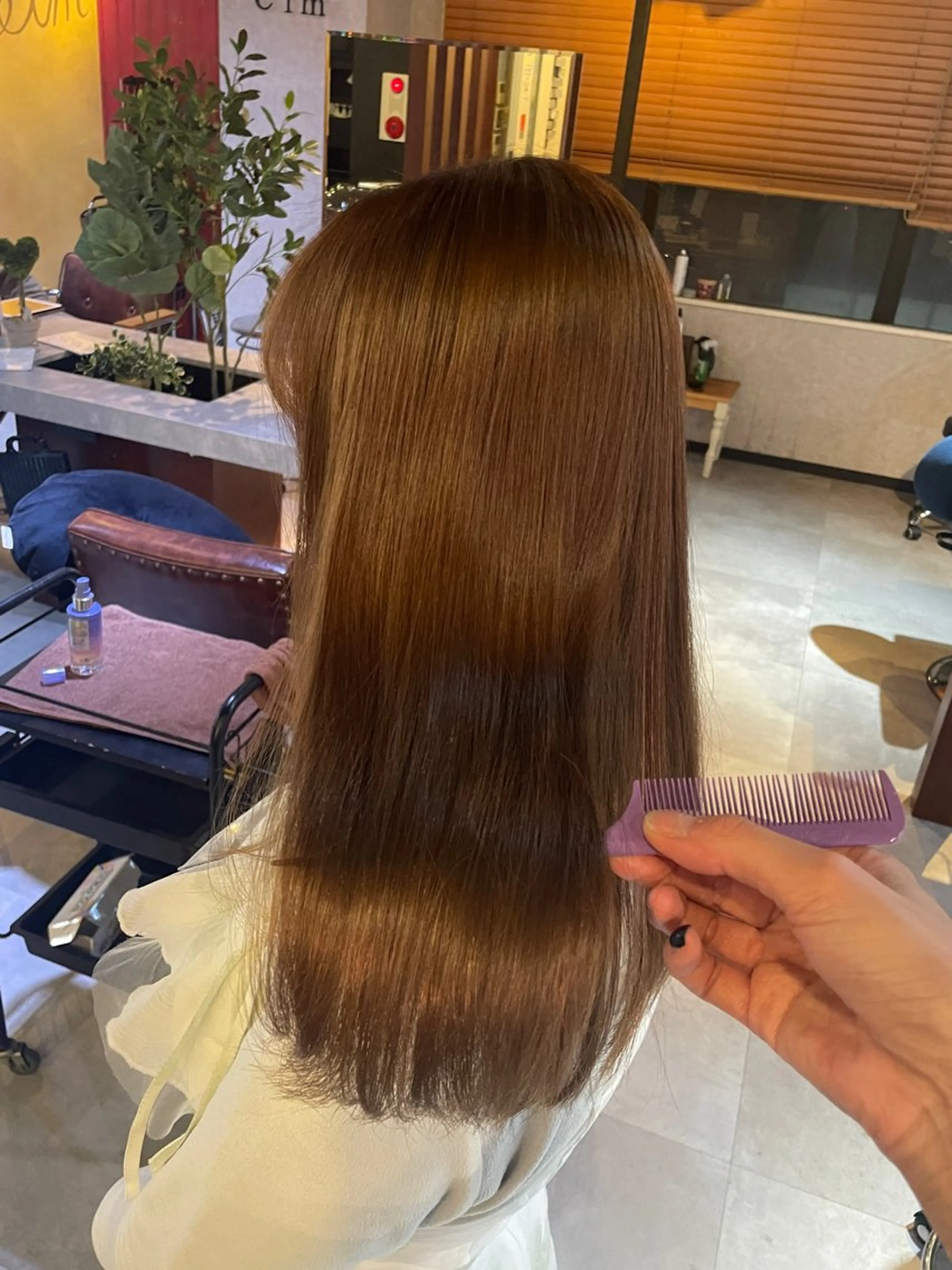 ロング パーマ カット 縮毛矯正 トリートメント eim hair rink 長津田店所属・🫧透明感カラー 🫧しほのヘアスタイル