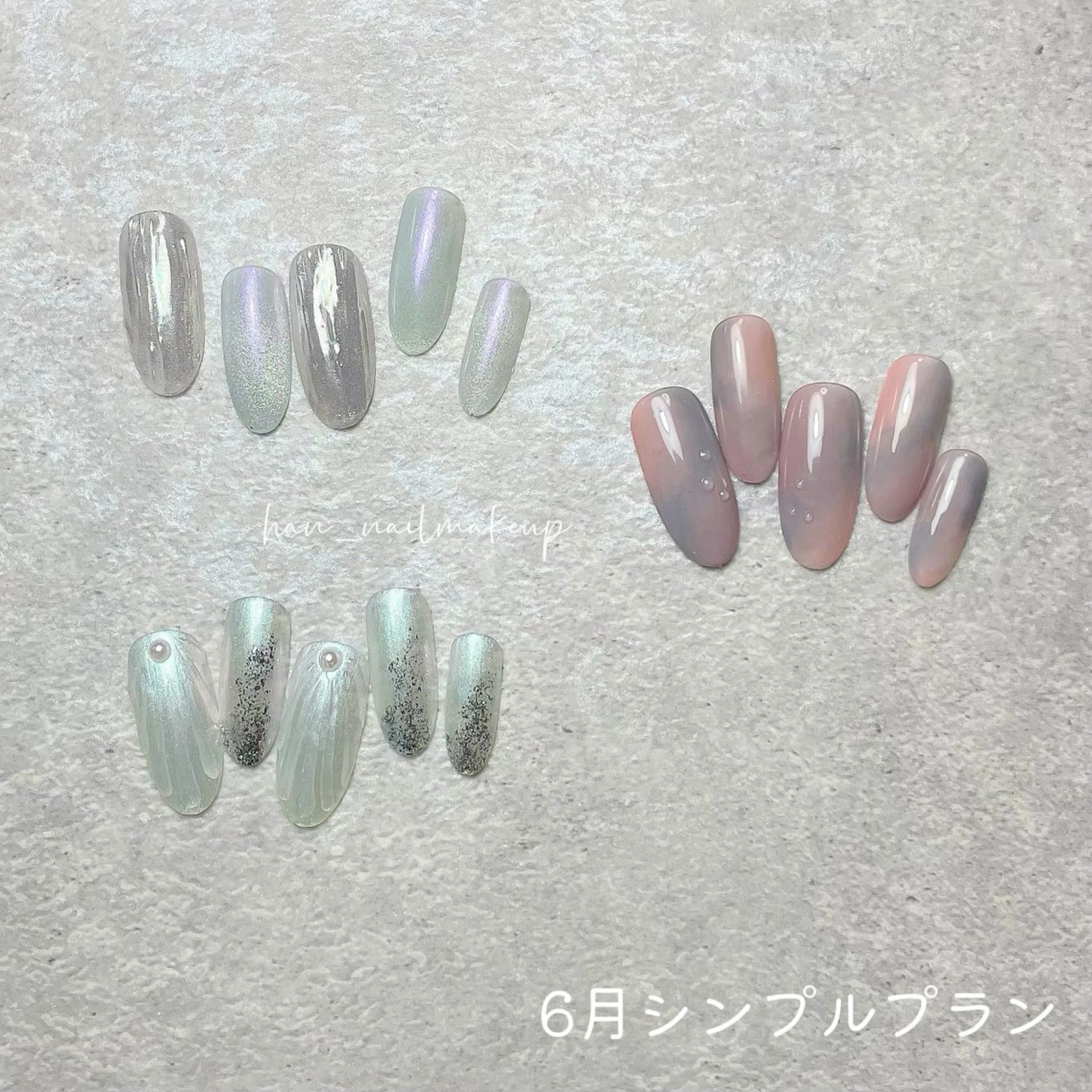ネイル シンプルネイル ハンドネイル Han Nail 【y&m】のネイルデザイン
