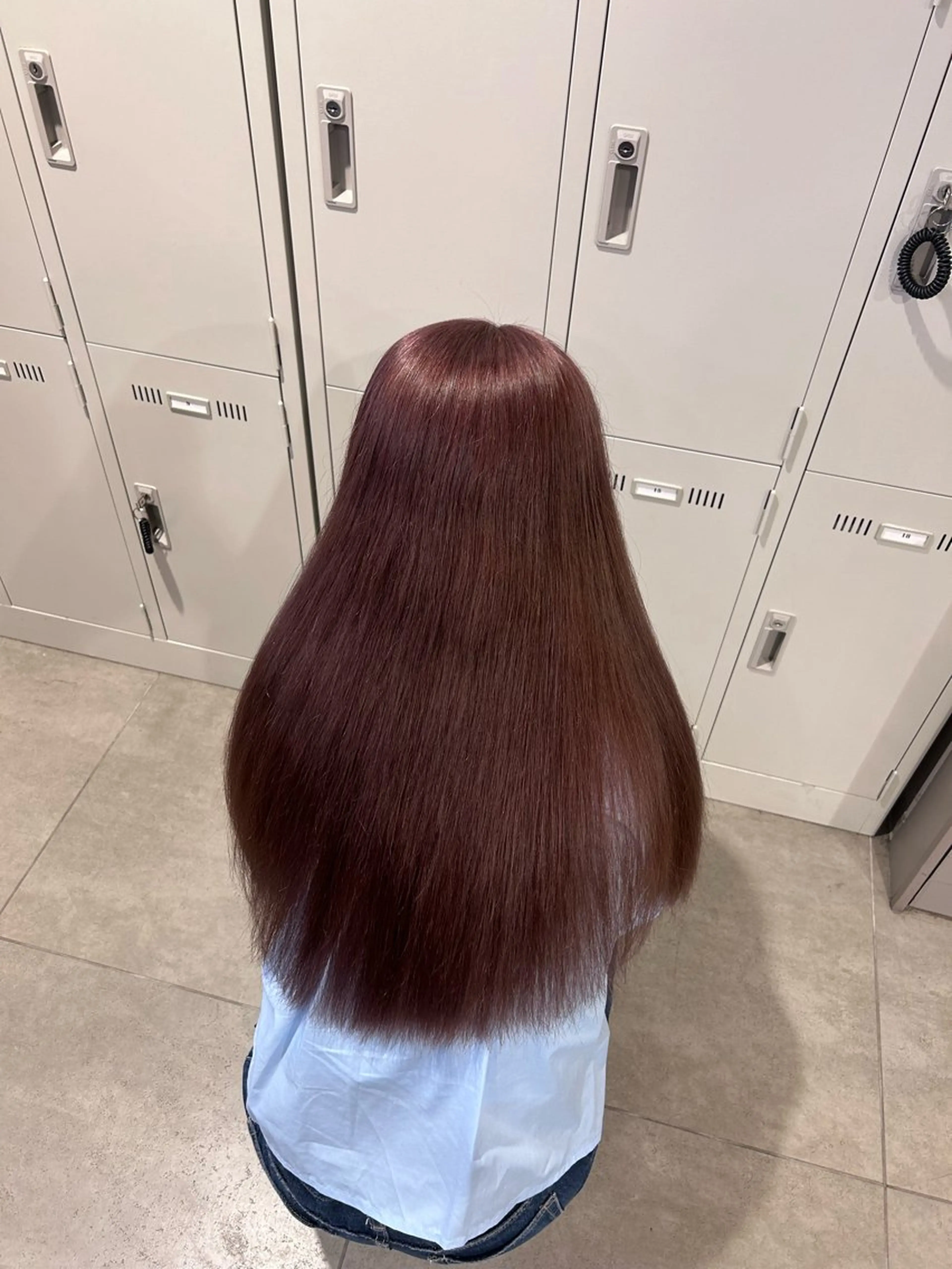 カラー ヘアカラー トリートメント ベージュ/ブラウン/ ナチュラルレイヤーのヘアスタイル