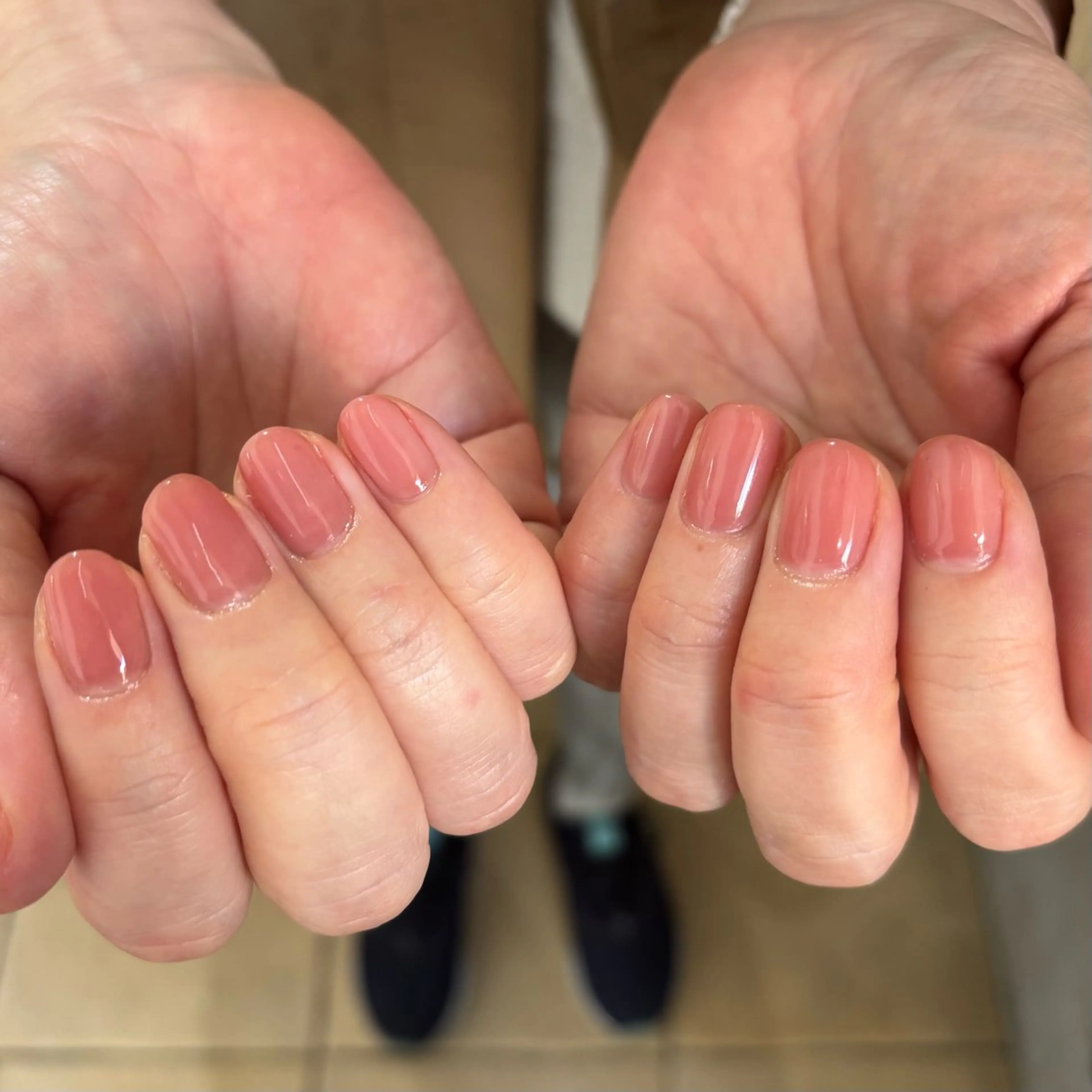 ネイル ワンカラーネイル ピンク MARIE NAILS 大阪梅田店所属・藤原 舞衣のネイルデザイン