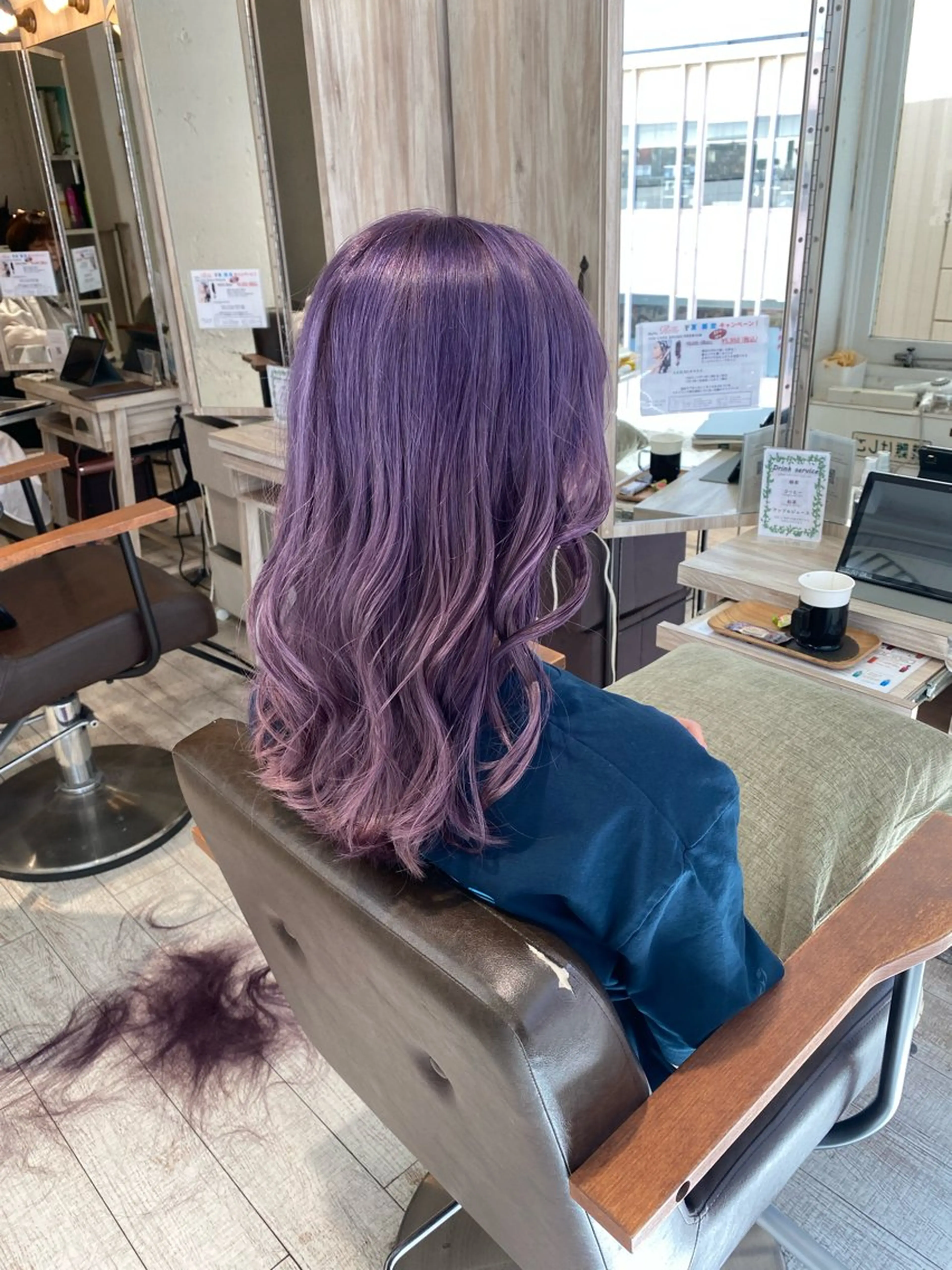 カラー ブリーチ ラベンダーカラー ヘアカラー 韓国風／ハイトーン 砂原洋介のヘアスタイル