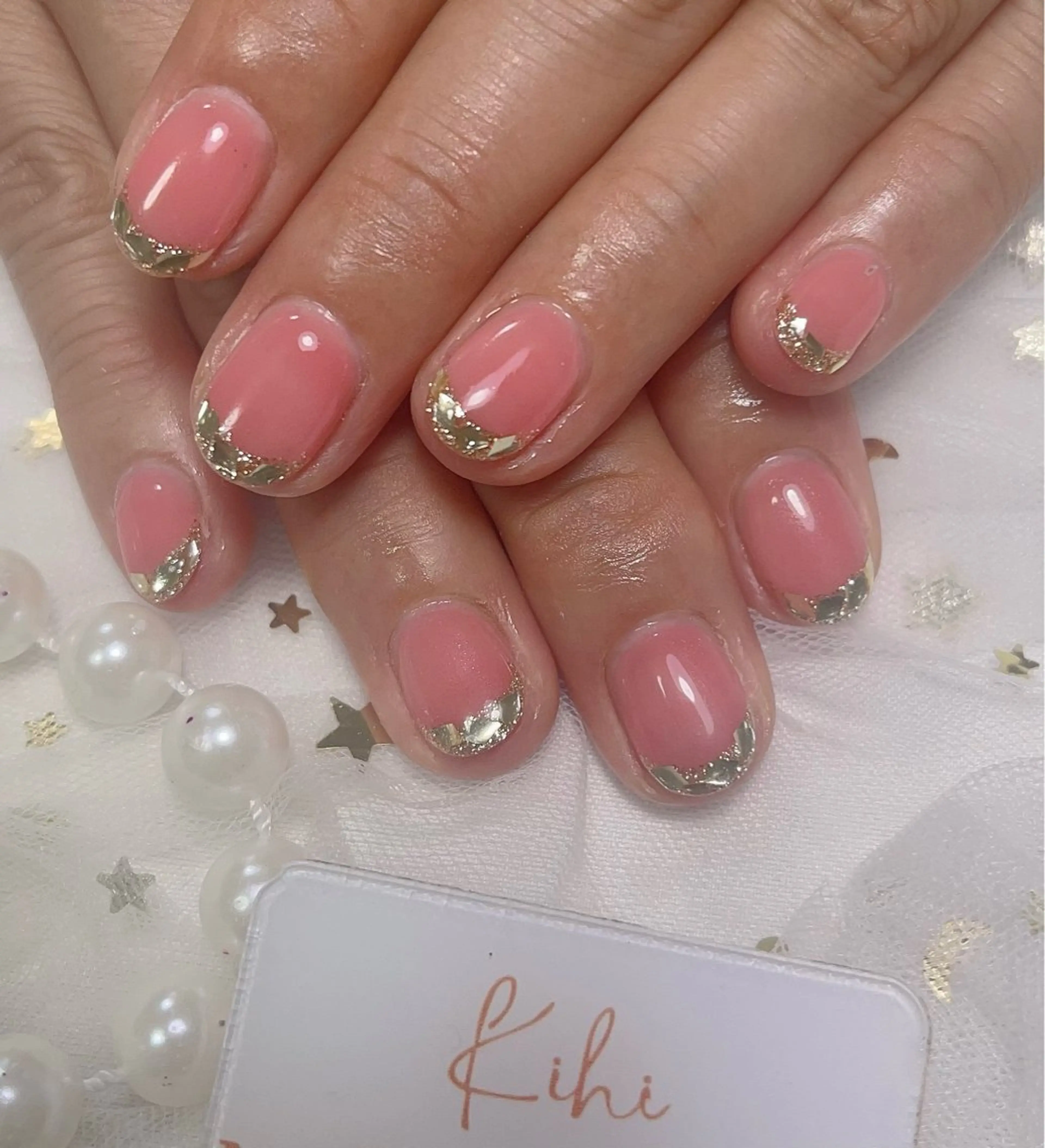 ネイル アートネイル フレンチネイル ジェルネイル グラデーション 韓国ネイル ハンドネイル さくら💮💮 【オフ無料】のネイルデザイン