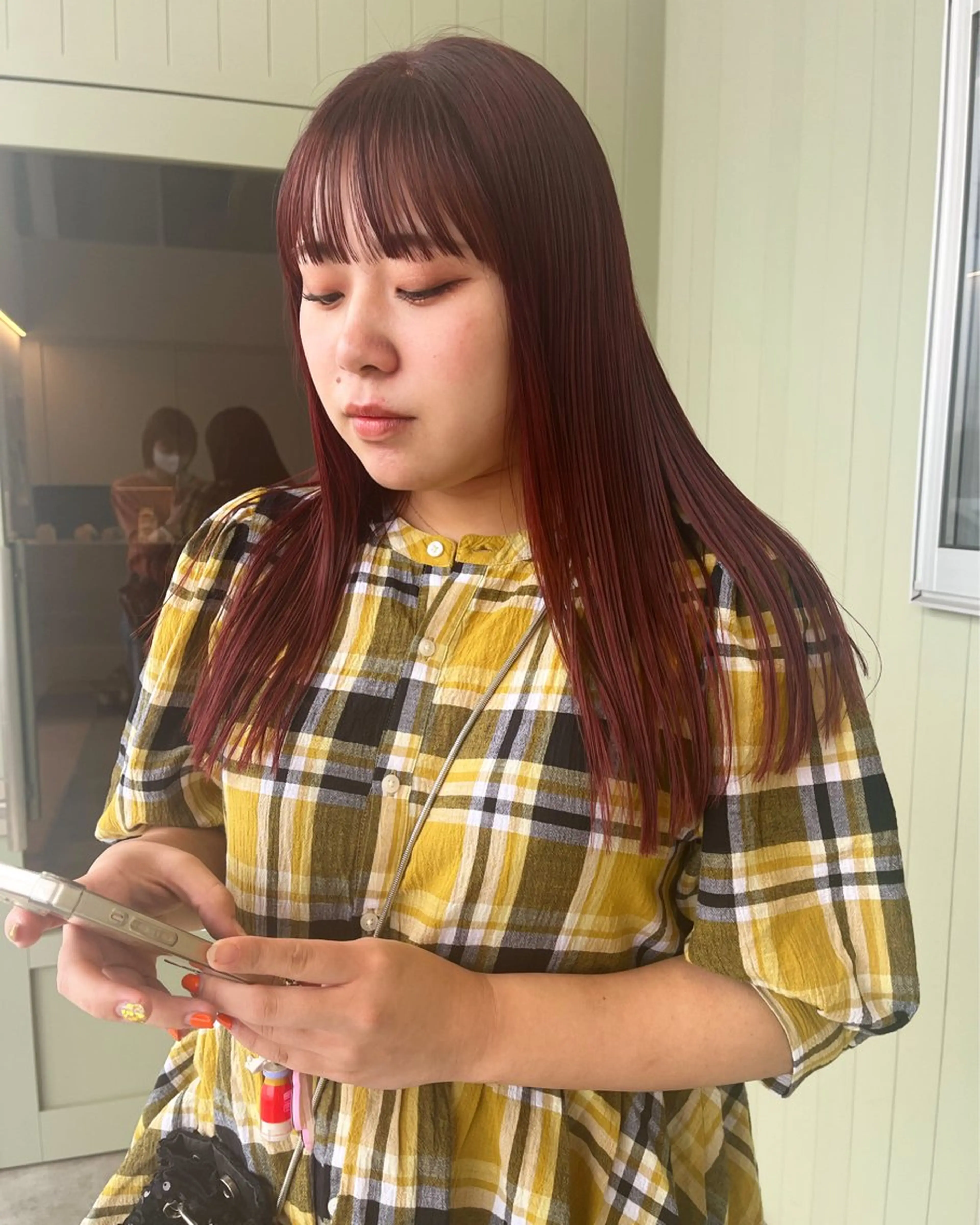 ロング カラー ブリーチ 林 優花のヘアスタイル