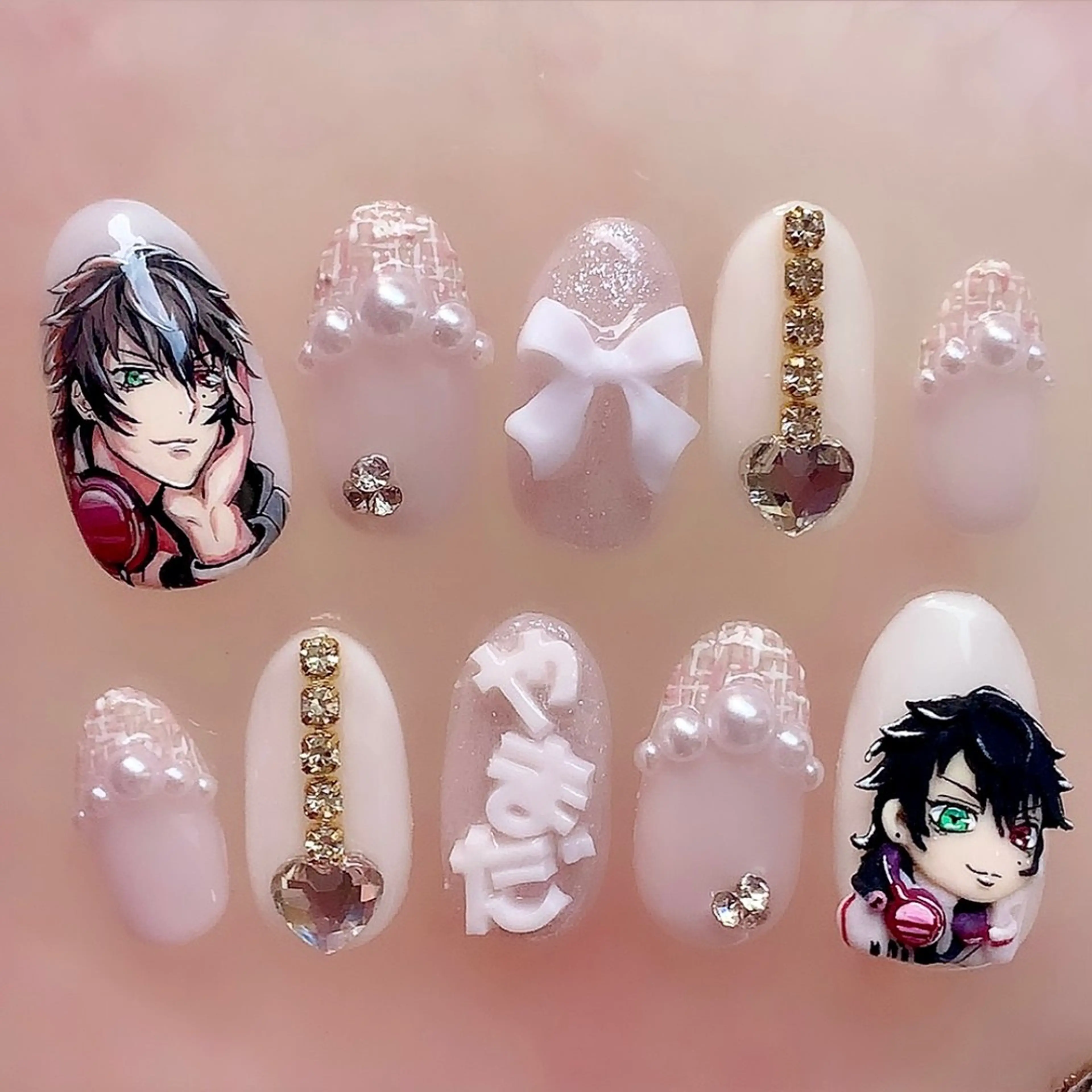 ネイル アートネイル ピンク シェアサロンLei.g(レイジー)所属・3Dアートネイル💗 都築レナのネイルデザイン