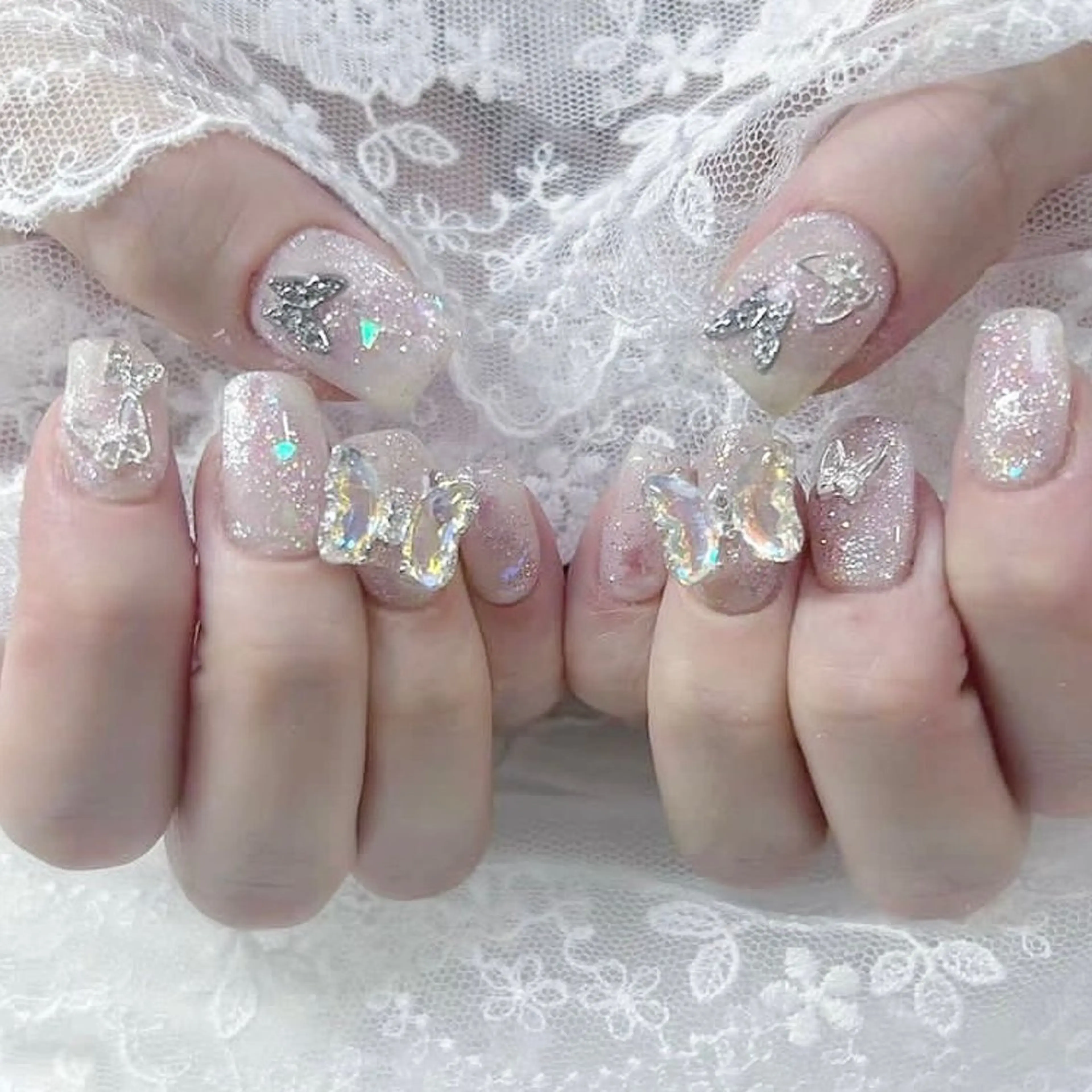 ネイル アートネイル 長さ出し フットネイル 韓国ネイル マグネットネイル ハンドネイル Kanako 💫のネイルデザイン