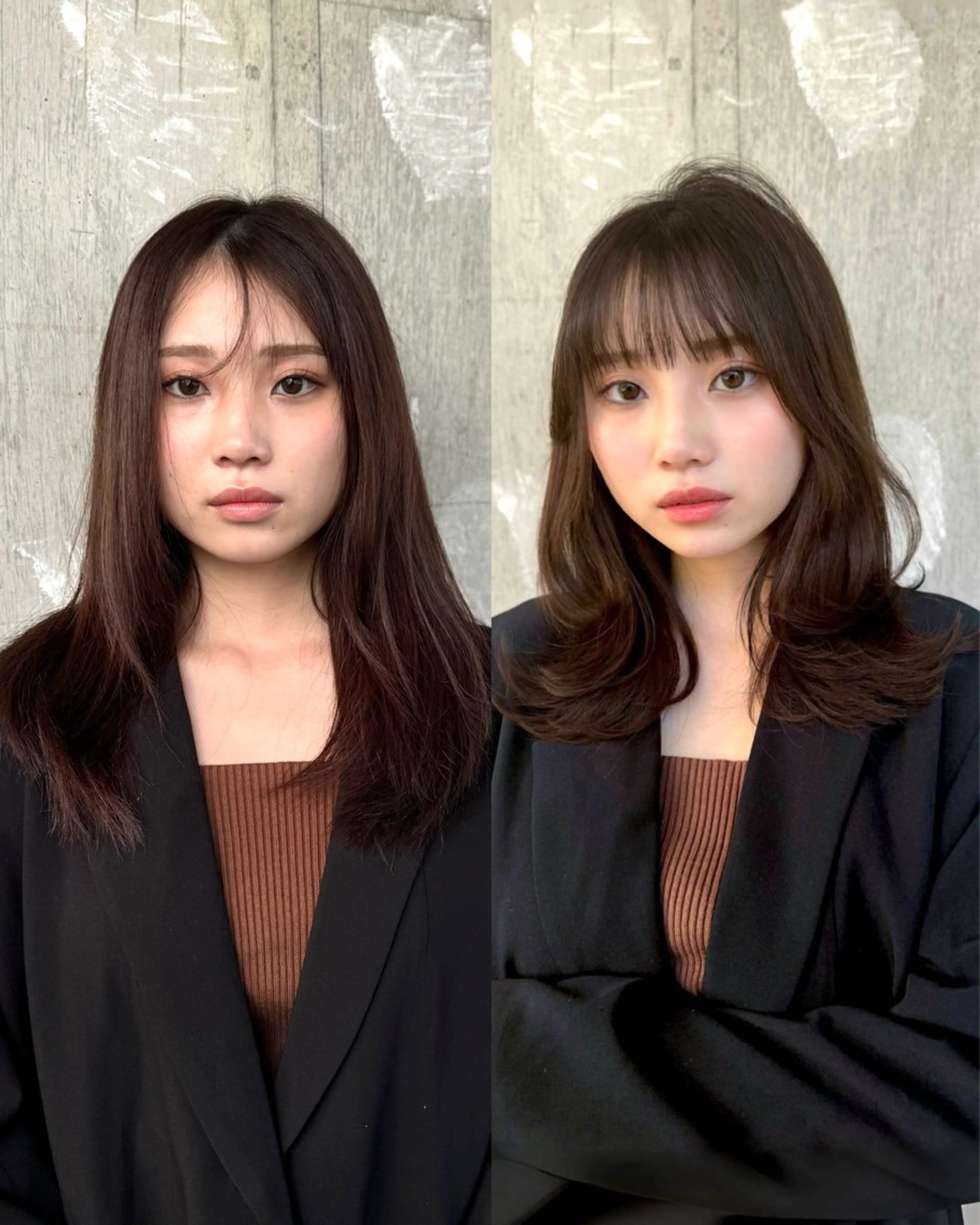 セミロング レイヤー特化/小顔顔 周り/セノ/表参道のヘアスタイル