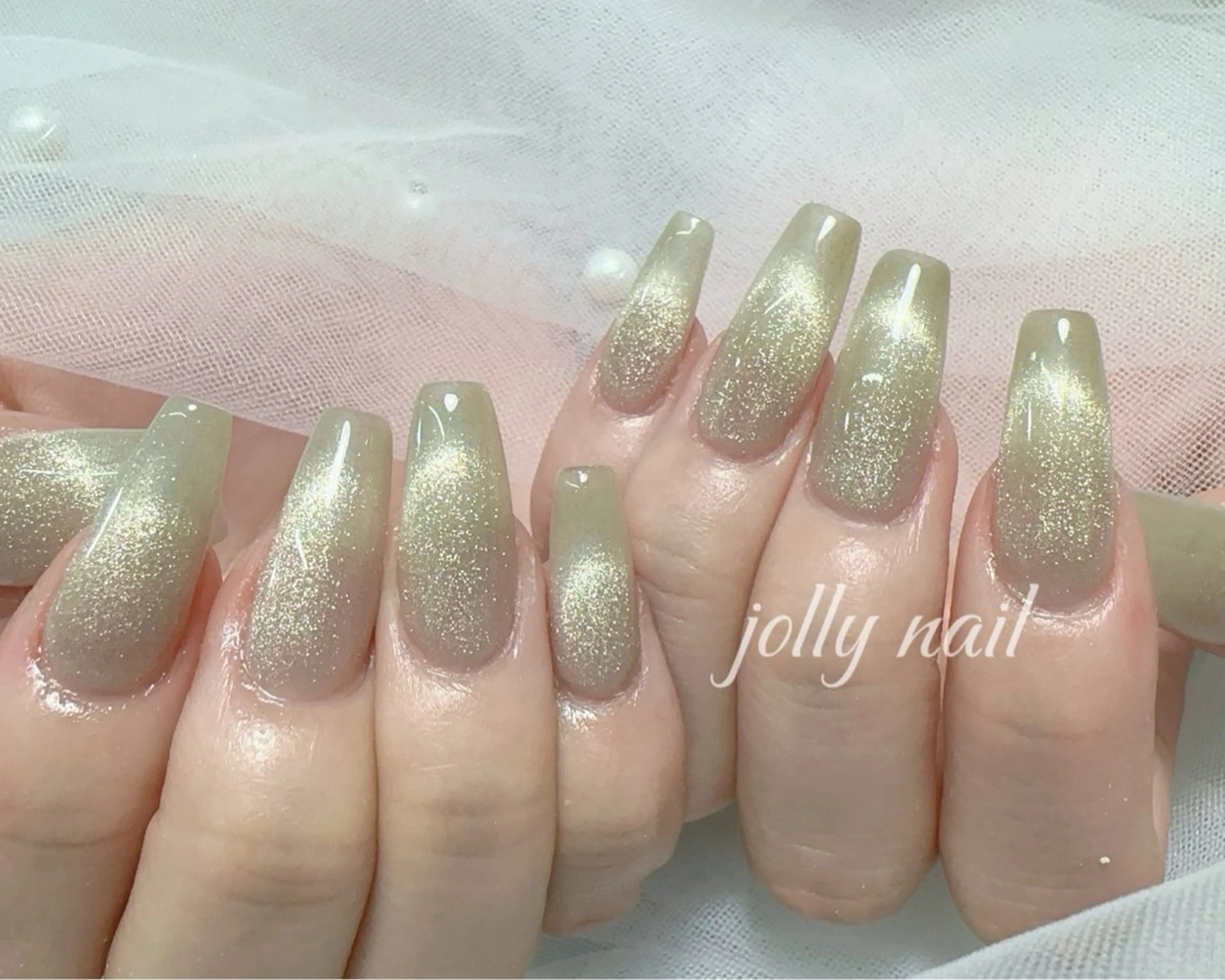 ネイル Jolly チップ長さだしのネイルデザイン