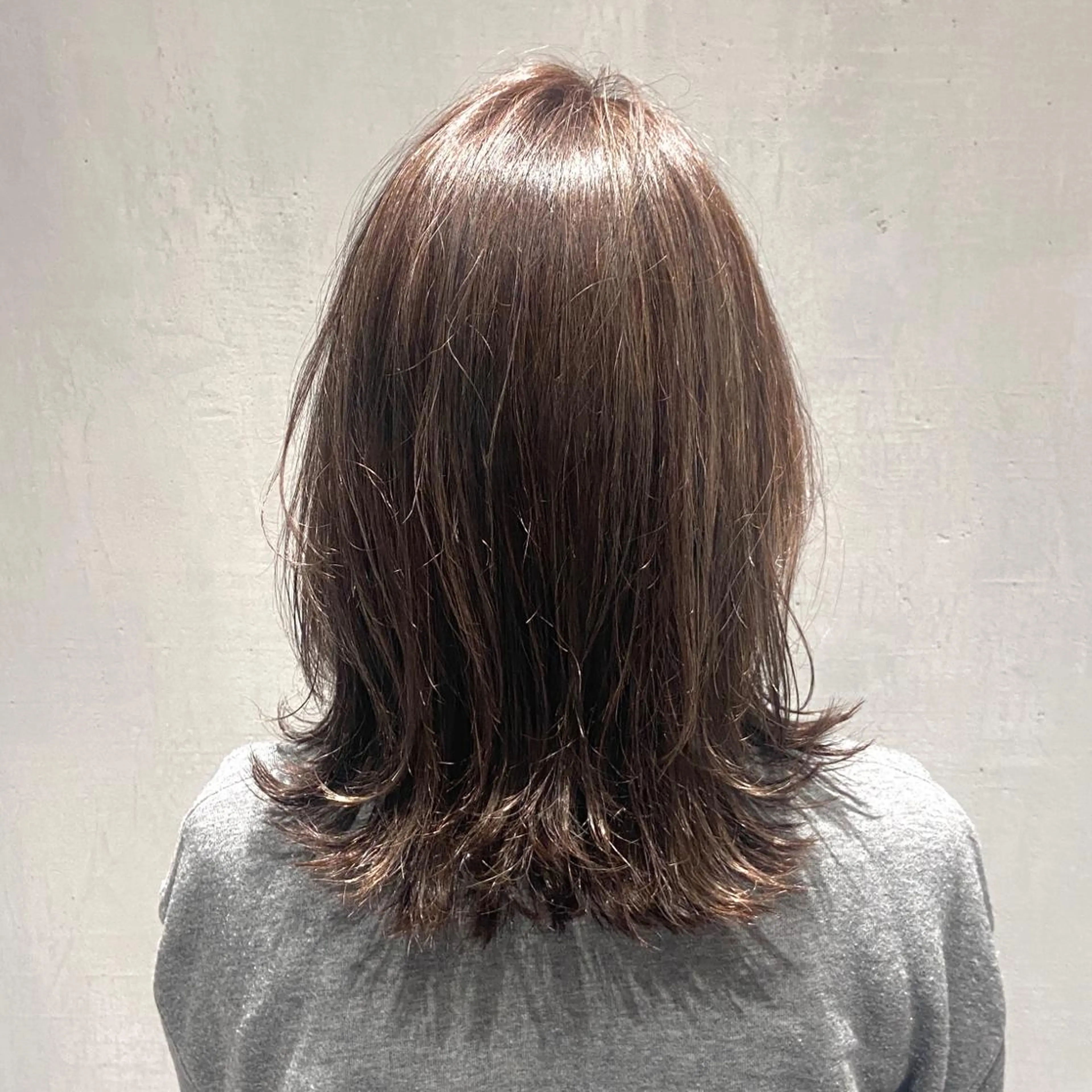 ミディアム カラー ハイライトカラー 卒業式のヘアスタイル ハイライト DX SHARE SALON所属・matka白髪ぼかし 大人ヘア/KEIKOのヘアスタイル