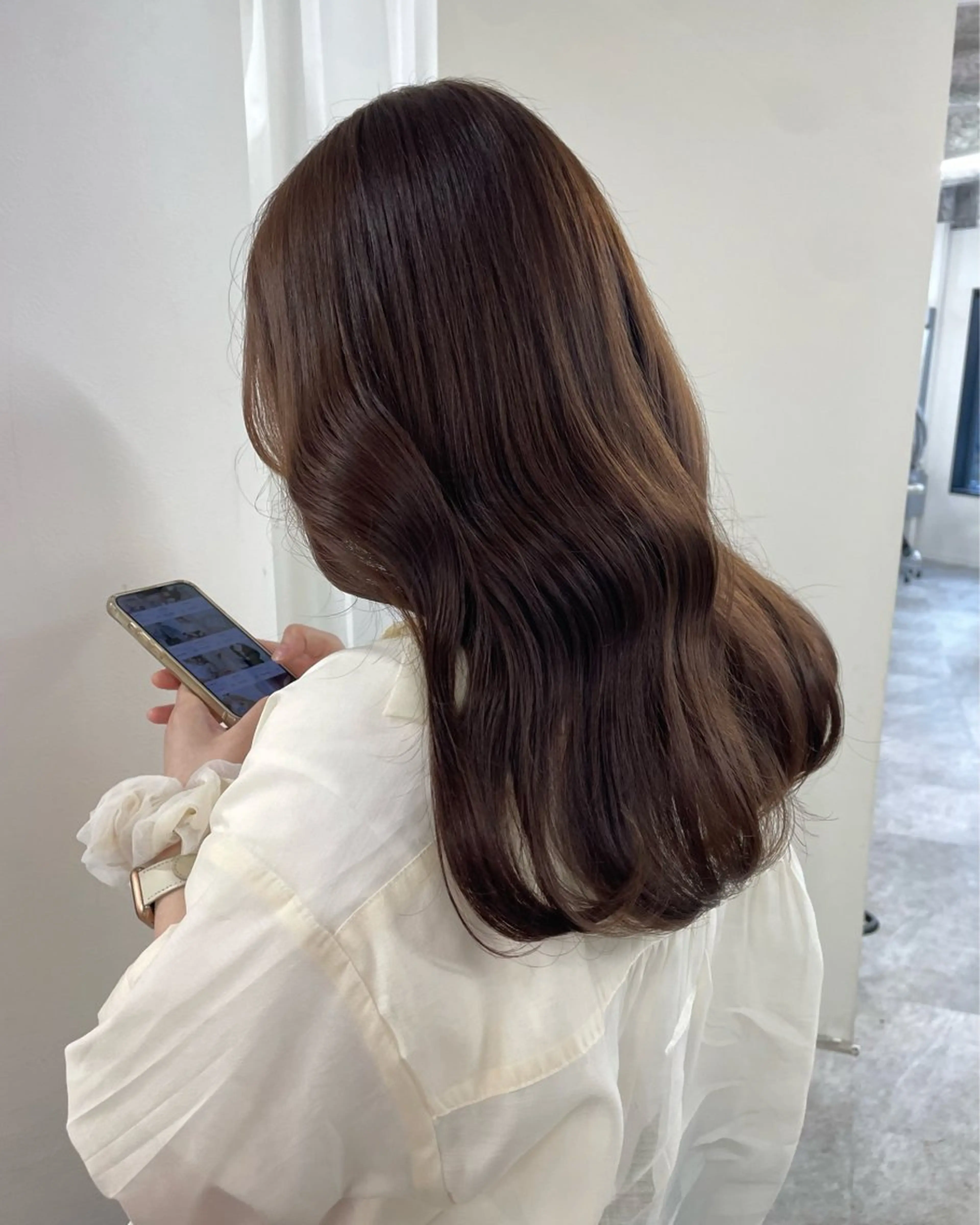 セミロング カラー Hana ♡ marshu梅田のヘアスタイル