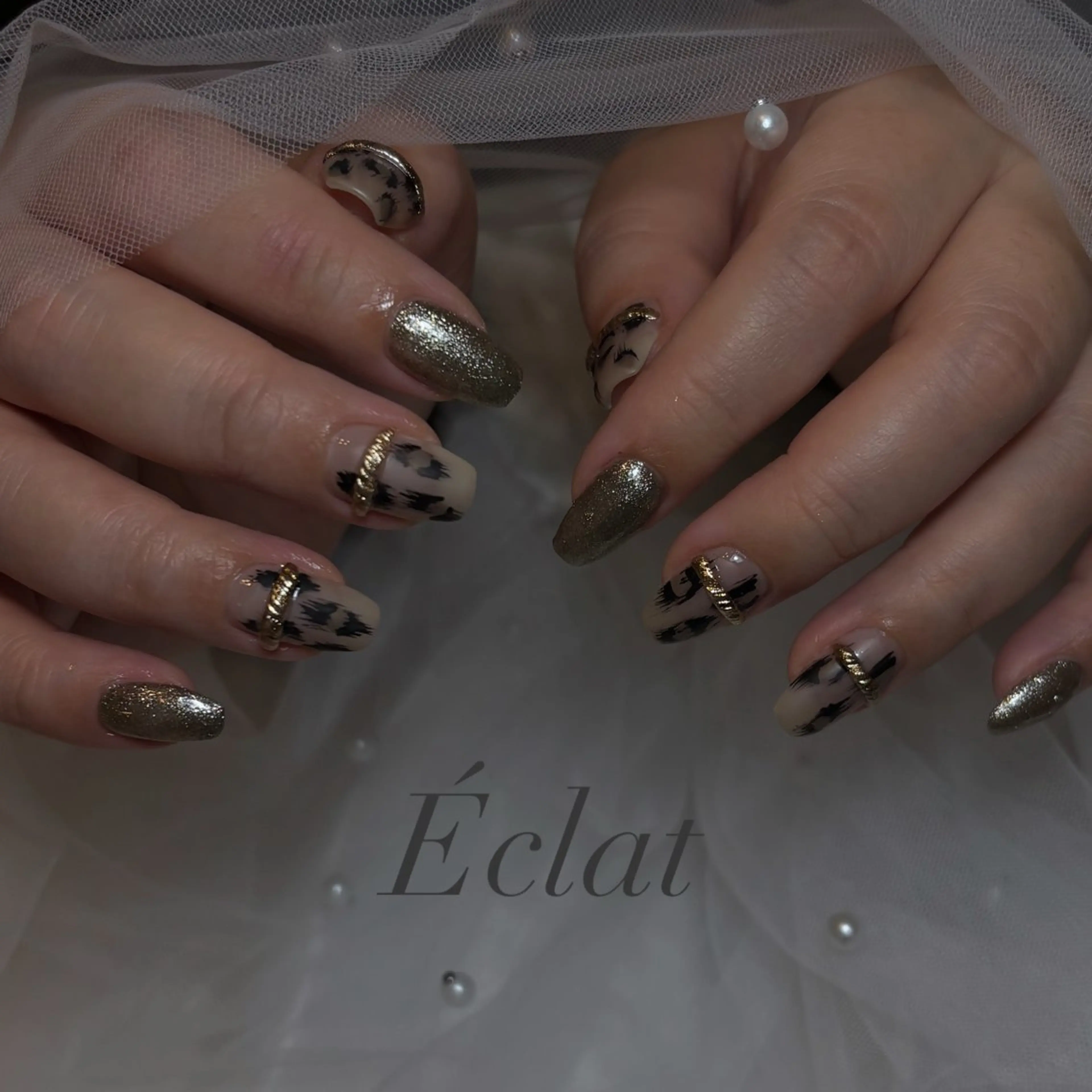 ネイル アニマル柄 ハンドネイル nail salon Éclatのネイルデザイン