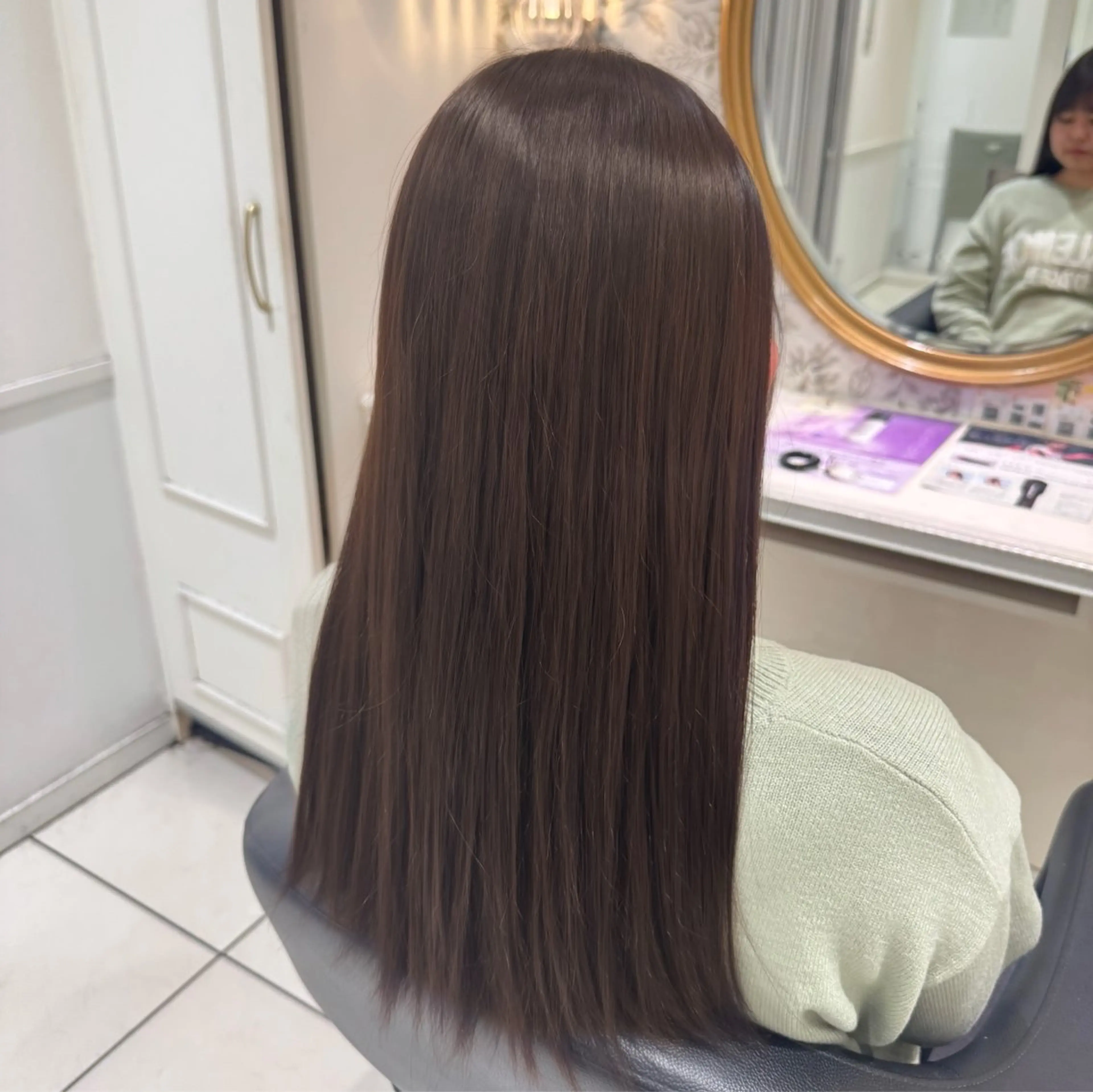 カラー ブラウンカラー ココアブラウン 曲がる縮毛/カルマパ ーマ/池袋/横村大全のヘアスタイル